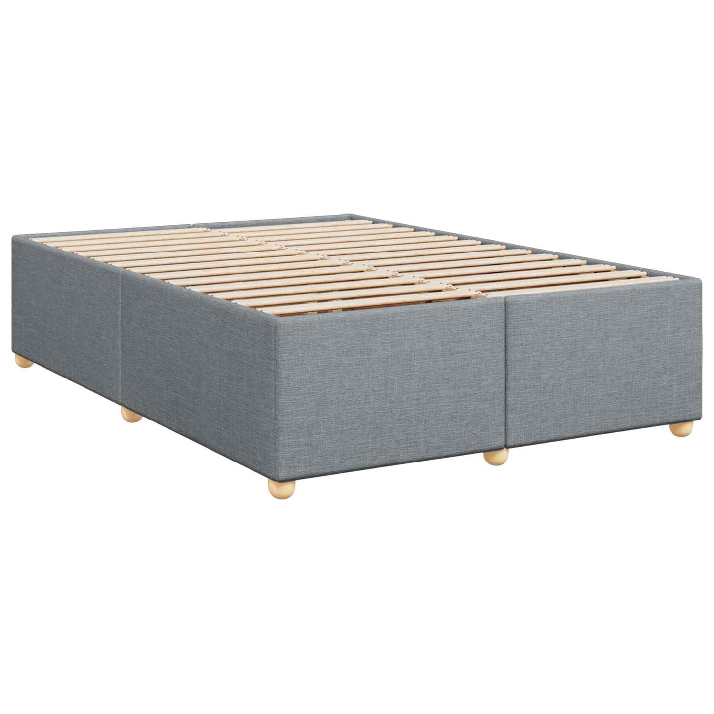 Boxspring ágy matraccal Világosszürke 140 x 200 cm Szövet