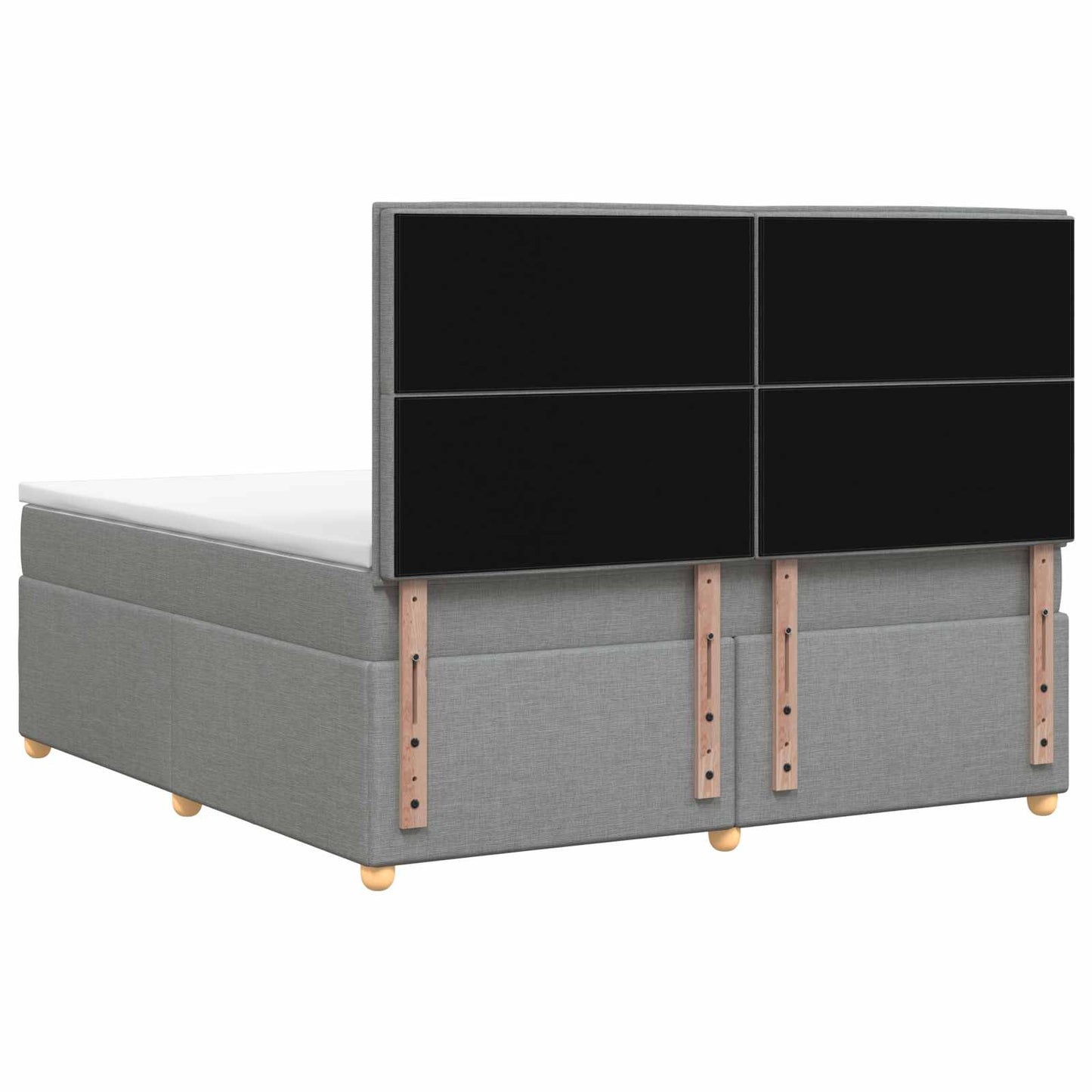Boxspring ágy matraccal Világosszürke 140 x 200 cm Szövet