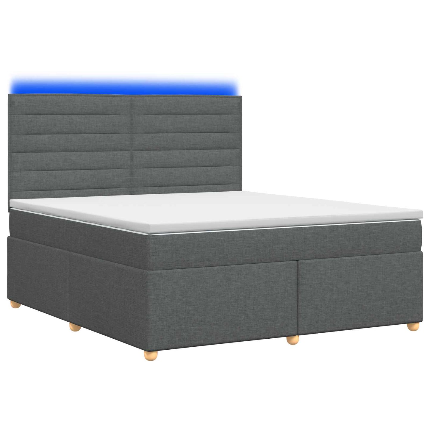 Boxspring ágy matraccal Sötétszürke 140 x 200 cm Szövet