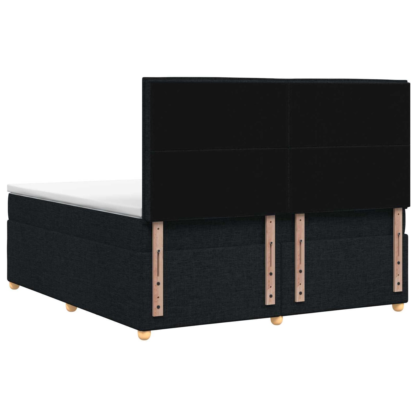 Boxspring ágy matraccal fejtámlával Fekete 140 x 200 cm Szövet