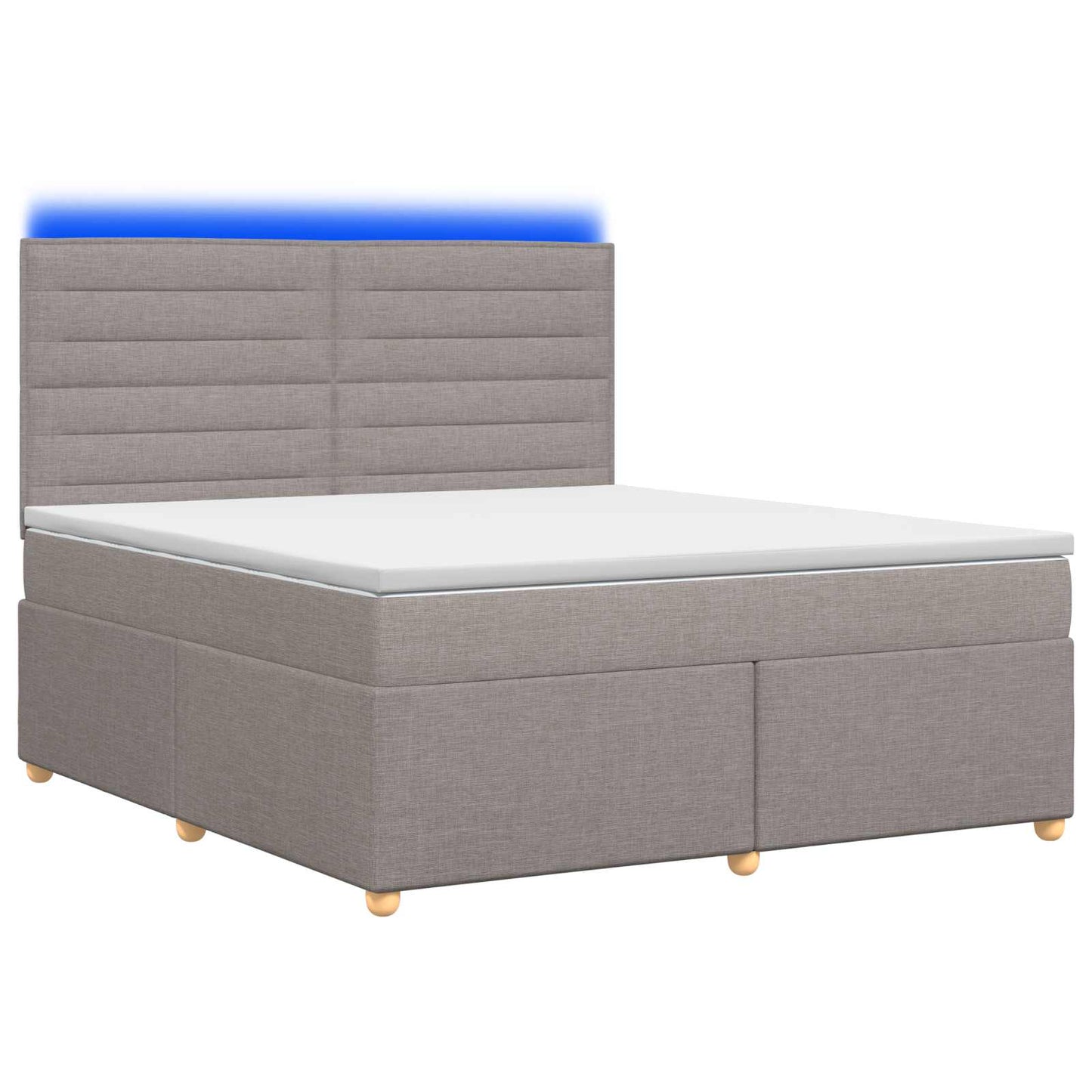 Boxspring ágy matraccal Tópszínű 140 x 200 cm Szövet