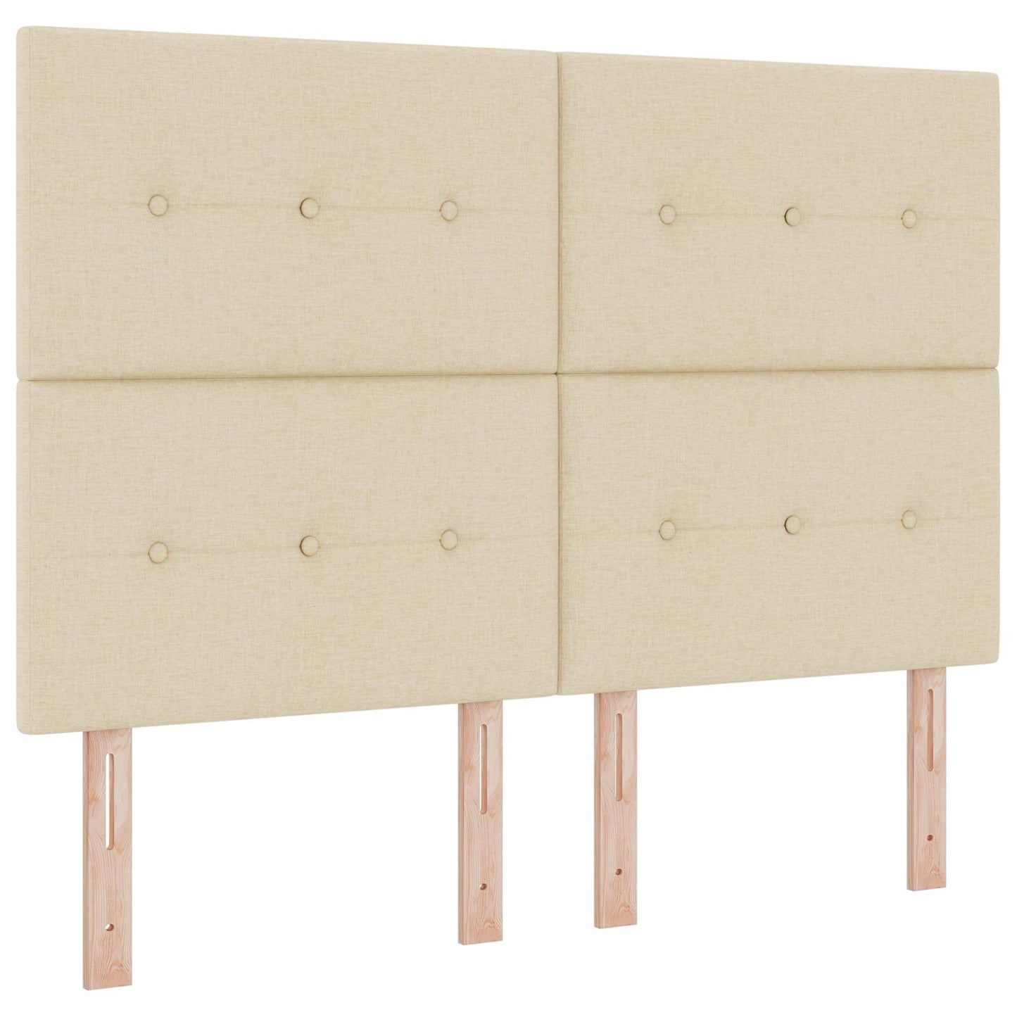 Boxspring ágy matraccal Krémszínű 140 x 200 cm Szövet