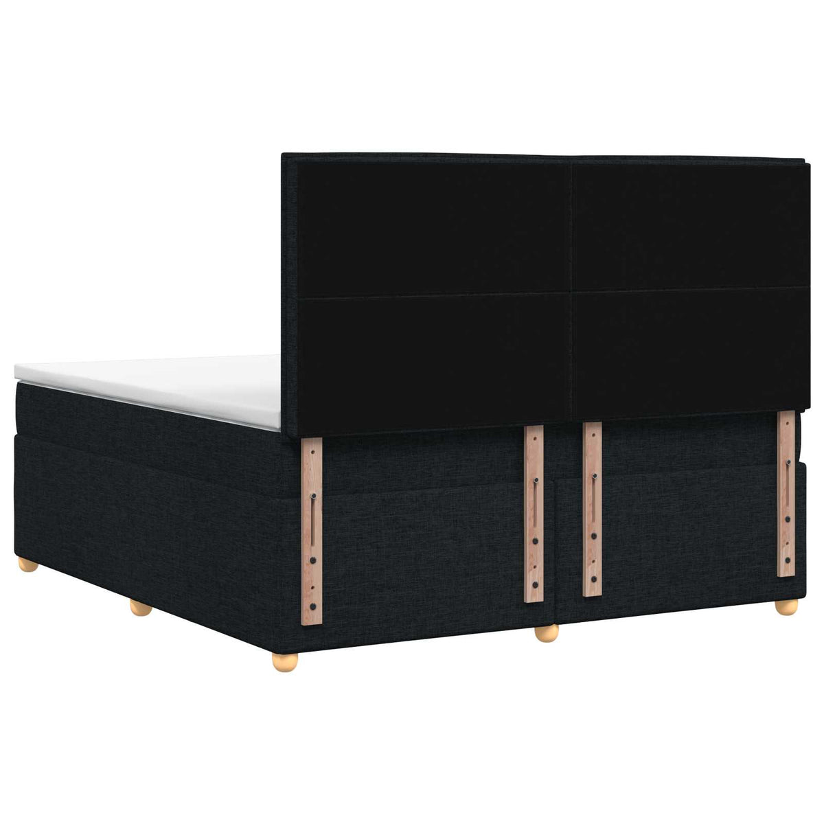 Boxspring ágy matraccal fejtámlával Fekete 160 x 200 cm Szövet