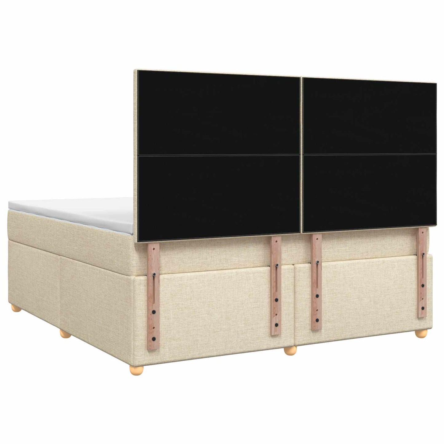 Boxspring ágy matraccal Krémszínű 180 x 200 cm Szövet