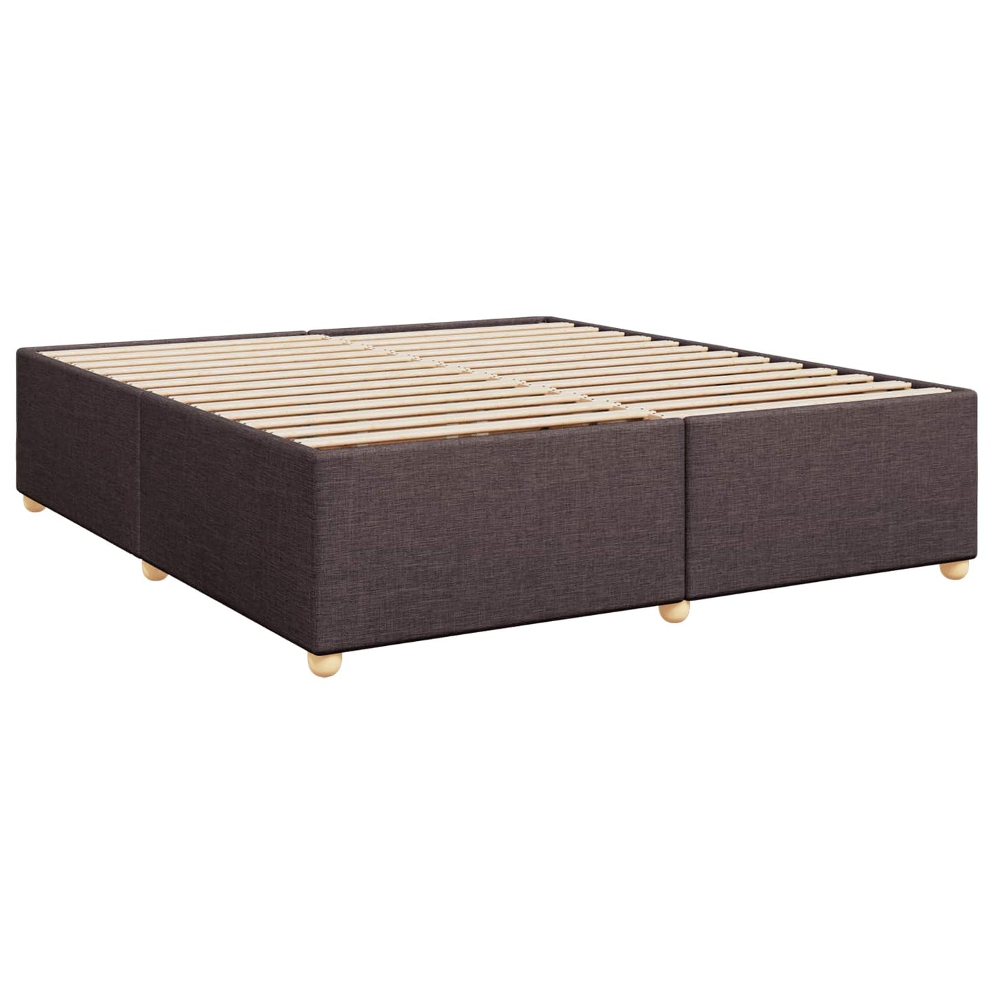Boxspring ágy matraccal Sötét Barna 200 x 200 cm Szövet