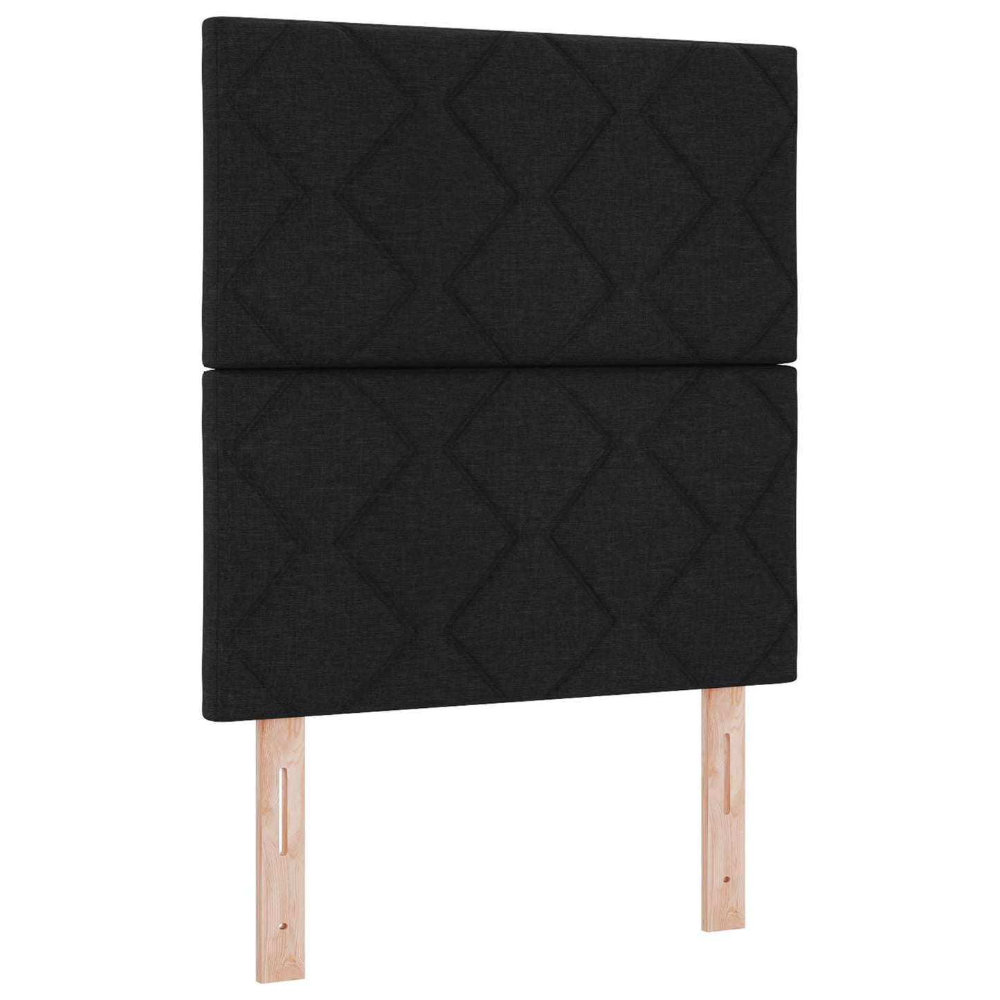 LED Boxspring Ágy Mattal fejtámlával Fekete 80 x 200 cm Szövet