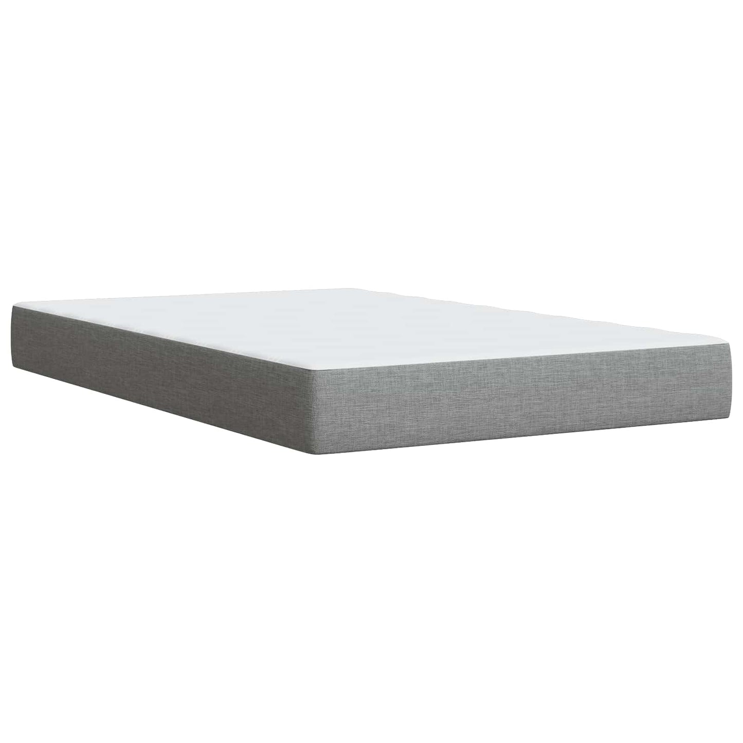 LED Boxspring Ágy Mattal Világosszürke 120 x 190 cm Szövet