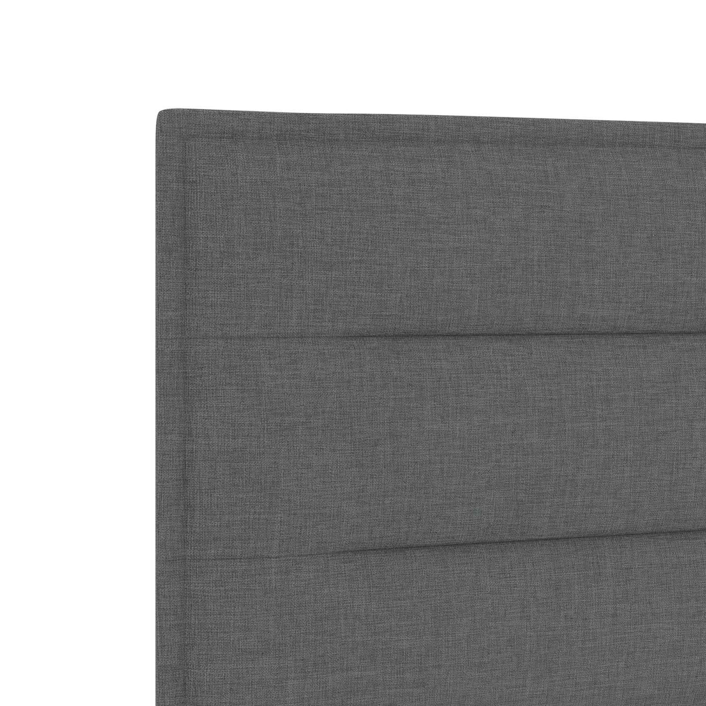 LED Boxspring Ágy Mattal Sötétszürke 120 x 190 cm Szövet