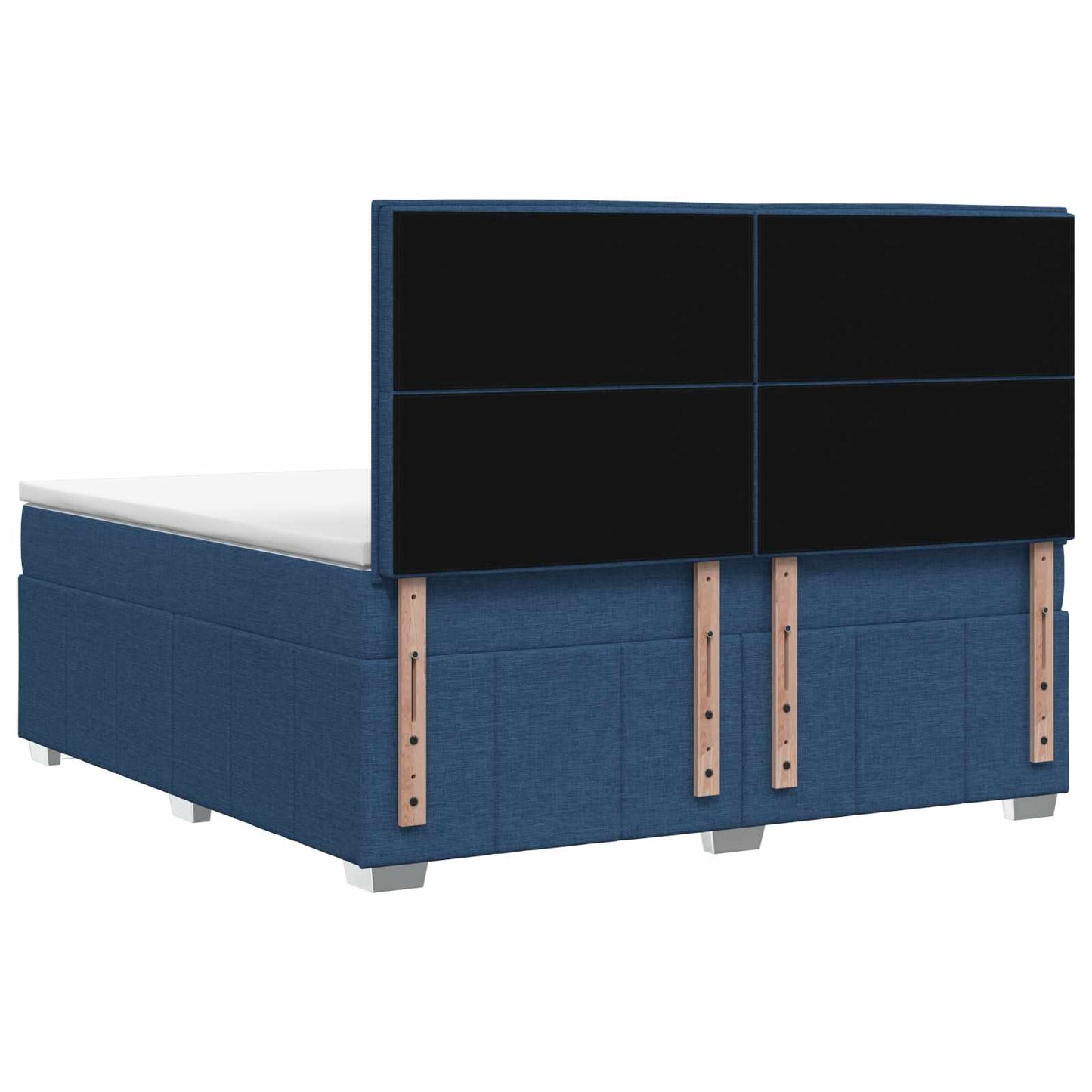 LED Boxspring Ágy Mattal fejtámlával Kék 140 x 190 cm Szövet