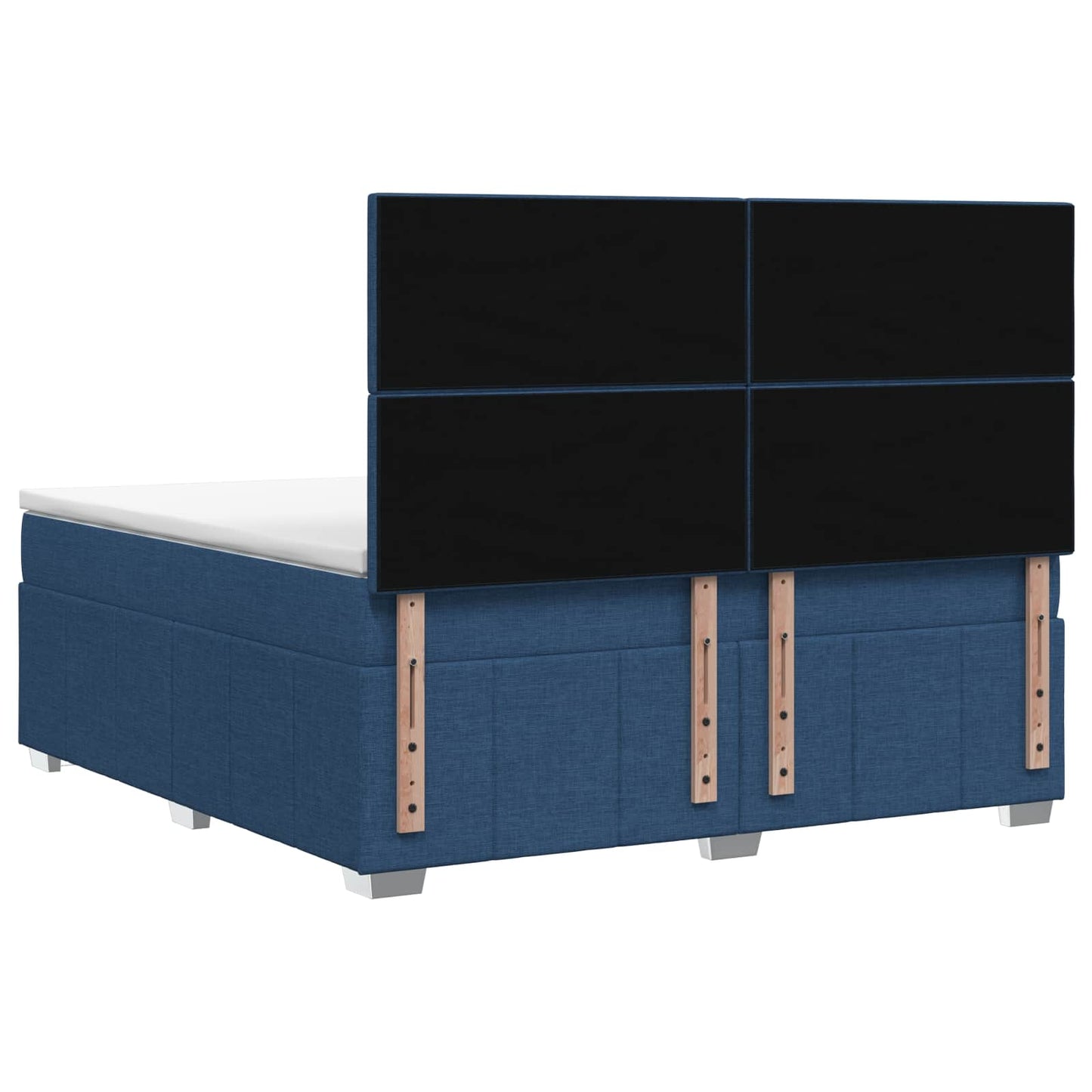 LED Boxspring Ágy Mattal fejtámlával Kék 140 x 190 cm Szövet