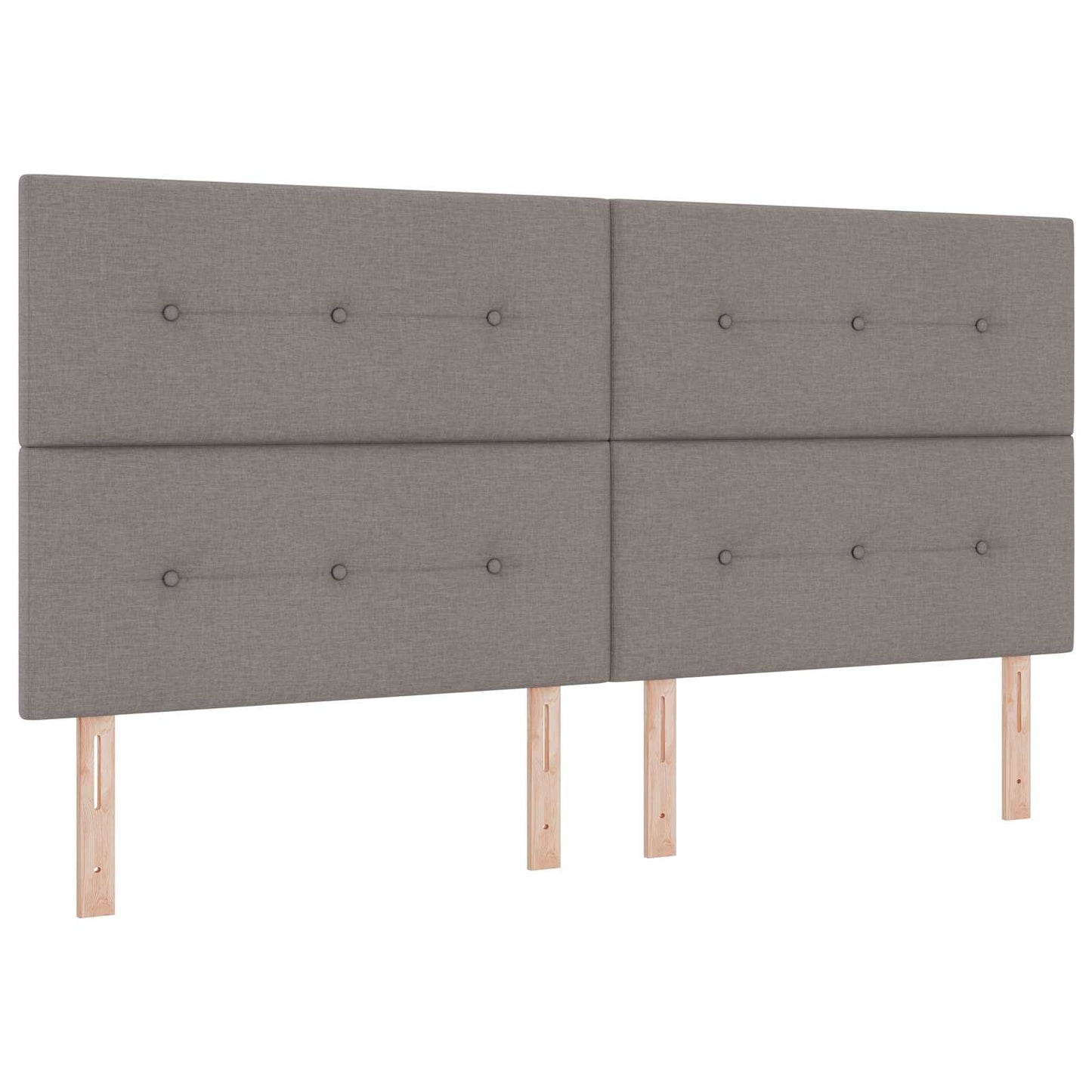 LED Boxspring Ágy Mattal Tópszínű 200 x 200 cm Szövet