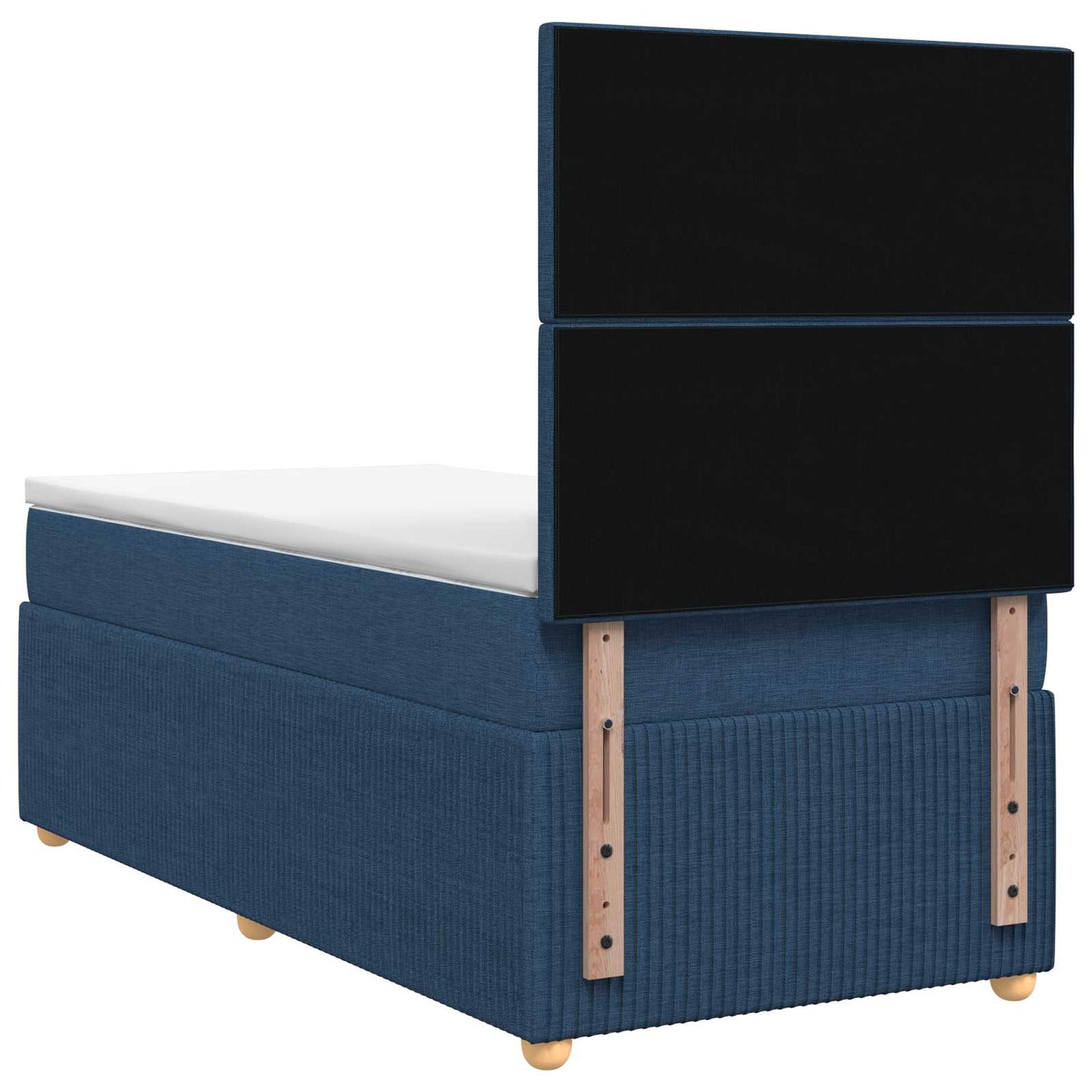 LED Boxspring Ágy Mattal LED szalagokkal Kék 80 x 200 cm Szövet