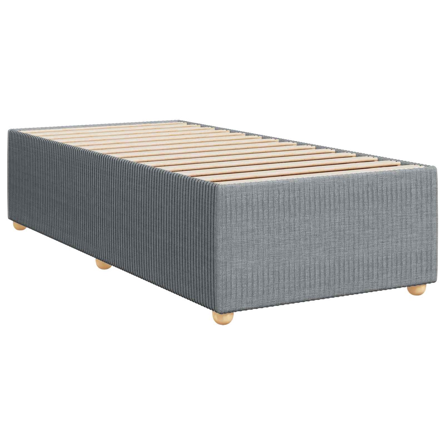LED Boxspring Ágy Mattal Világosszürke 80 x 200 cm Szövet