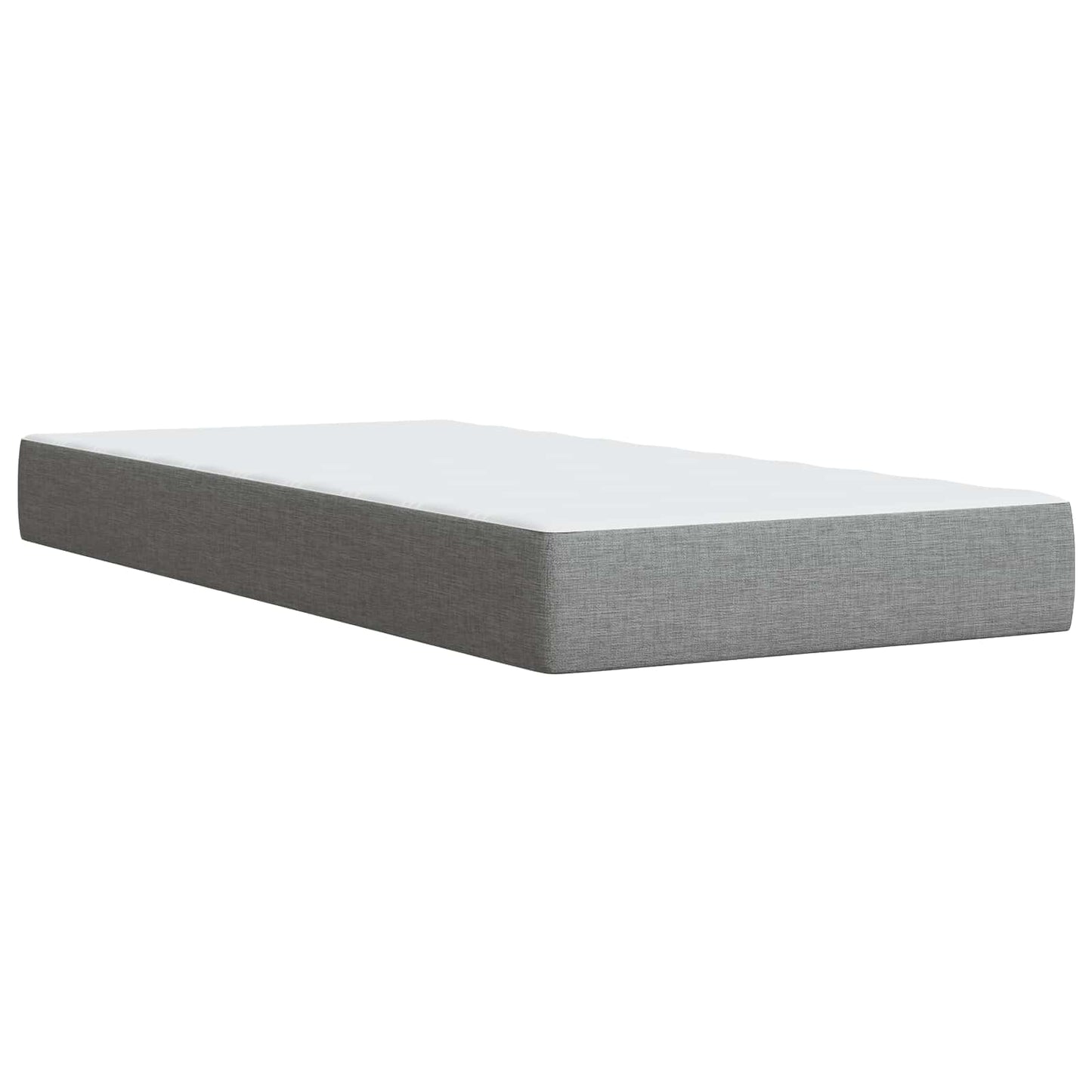 LED Boxspring Ágy Mattal Világosszürke 80 x 200 cm Szövet
