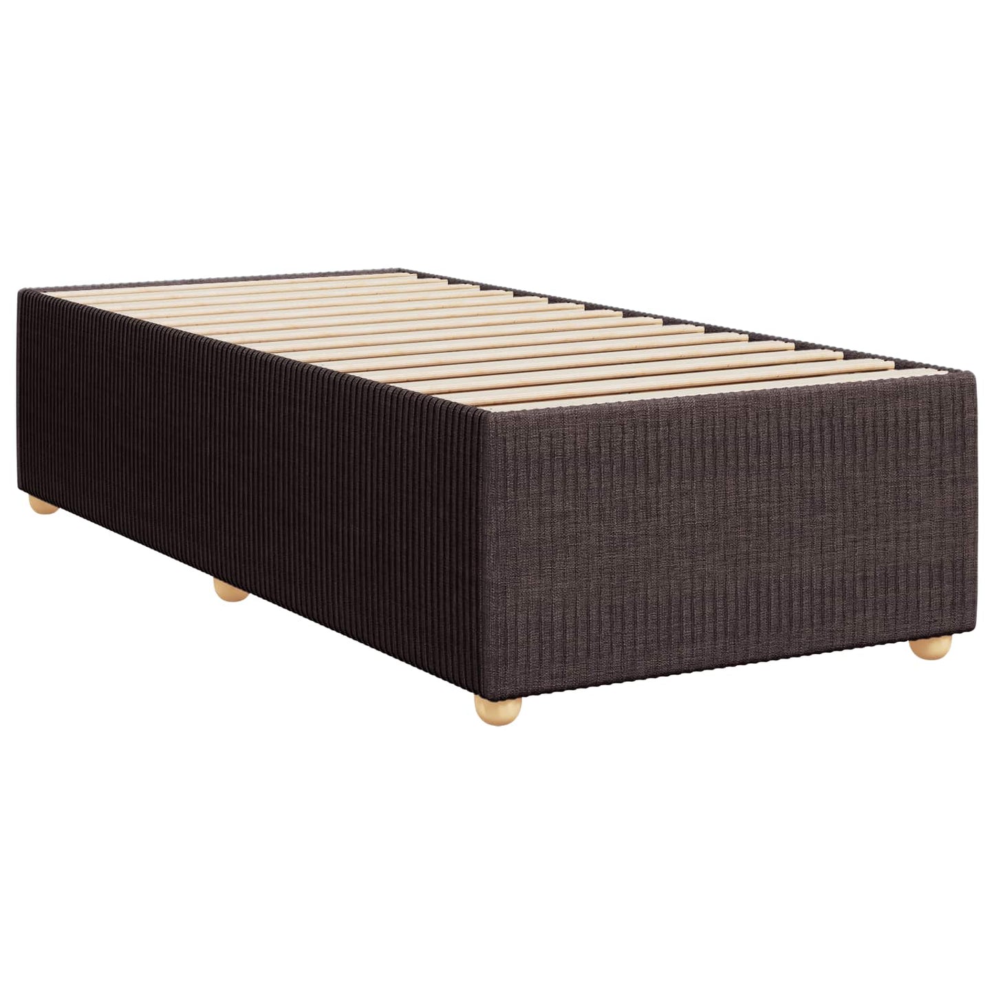 LED Boxspring Ágy Mattal Sötét Barna 80 x 200 cm Szövet