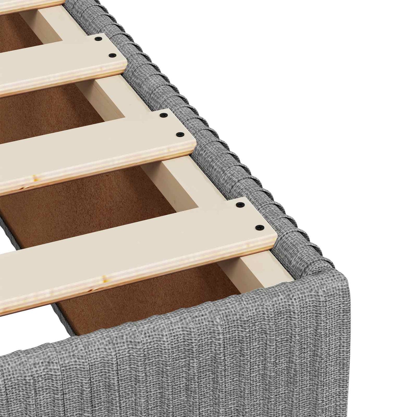LED Boxspring Ágy Mattal Világosszürke 120 x 190 cm Szövet