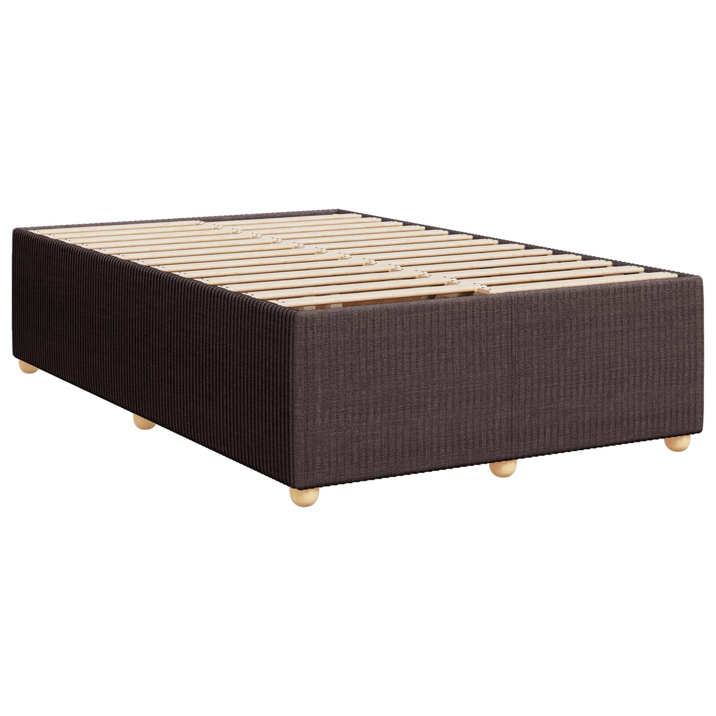LED Boxspring Ágy Mattal Sötét Barna 120 x 190 cm Szövet