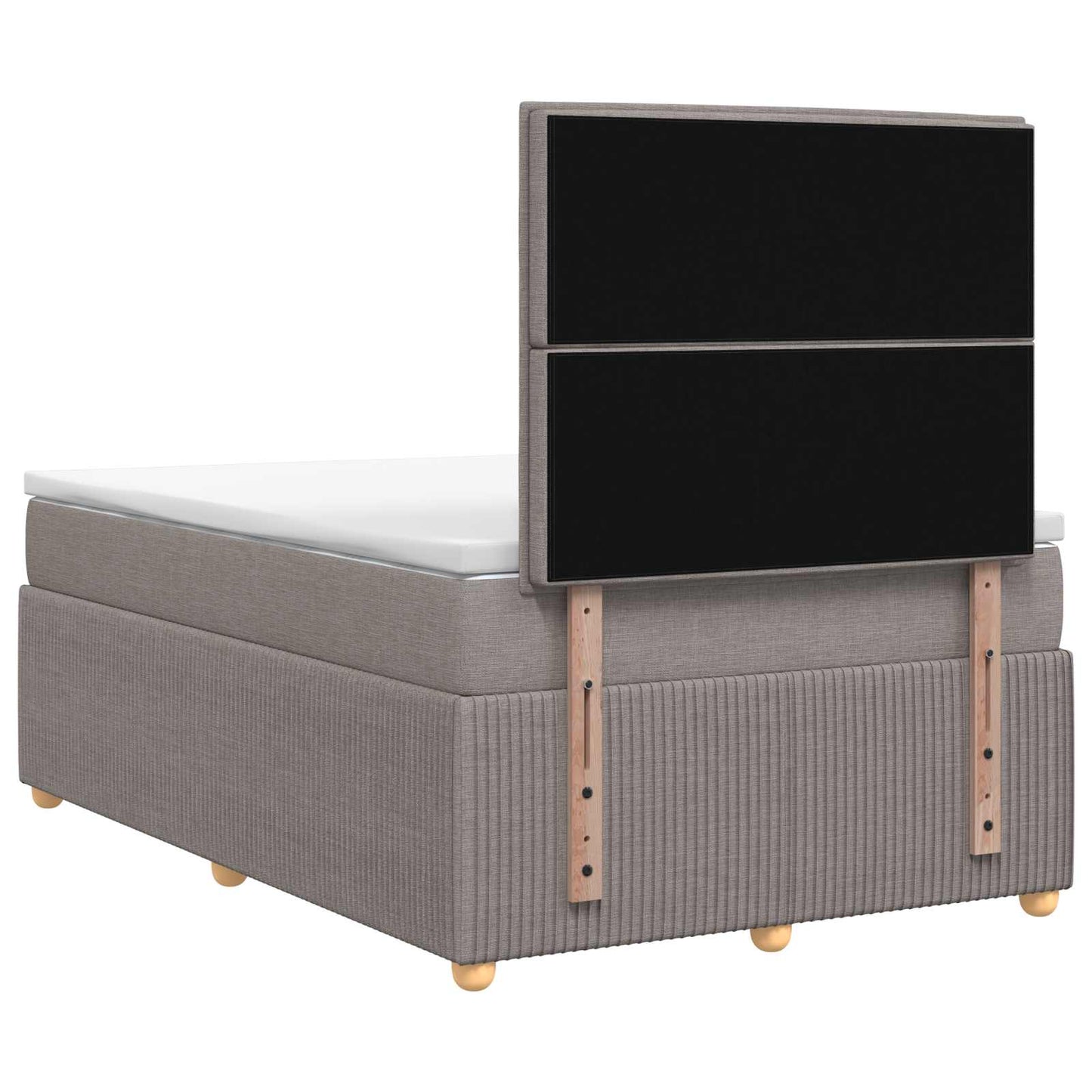 LED Boxspring Ágy Mattal Tópszínű 120 x 200 cm Szövet
