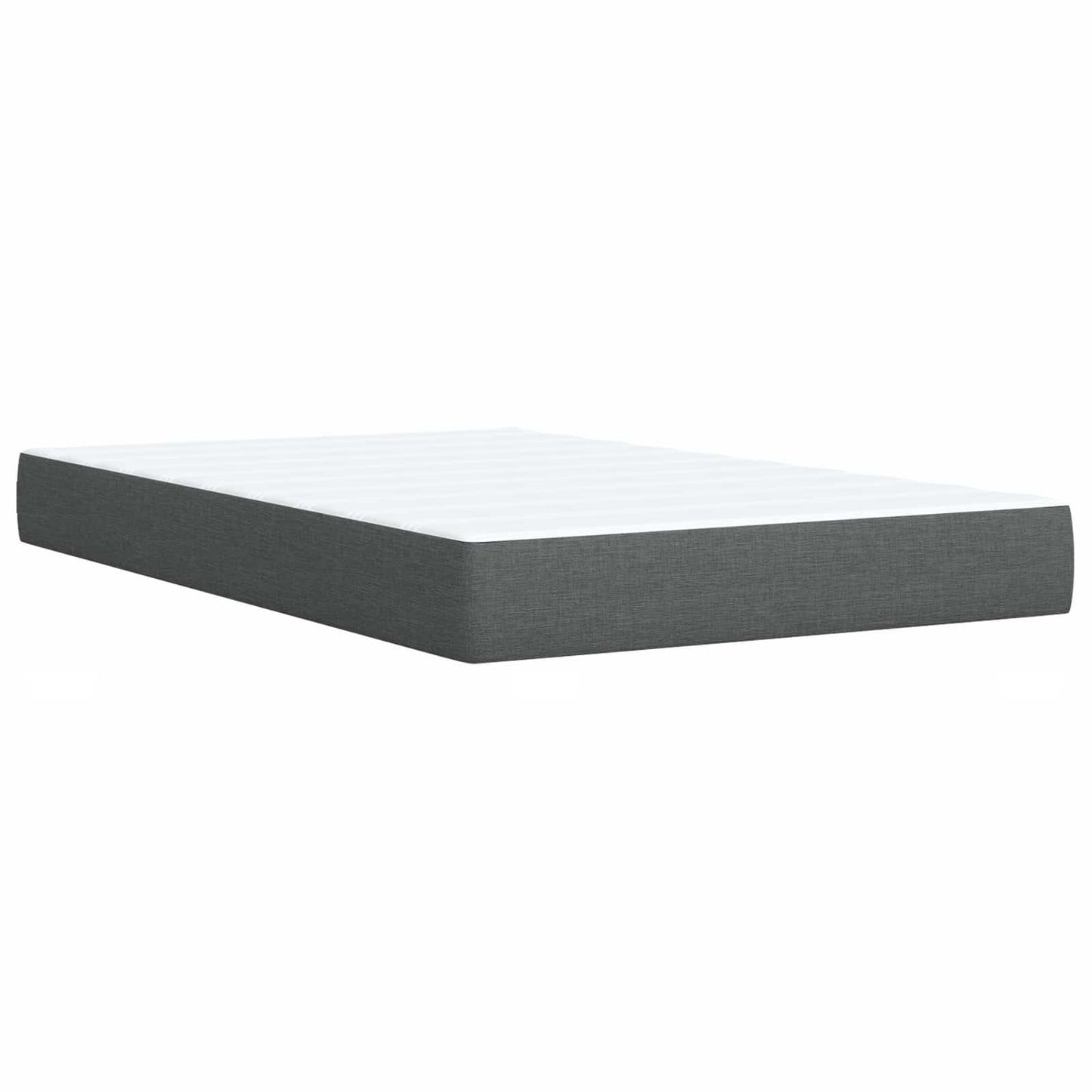 LED Boxspring Ágy Mattal Sötétszürke 120 x 200 cm Szövet
