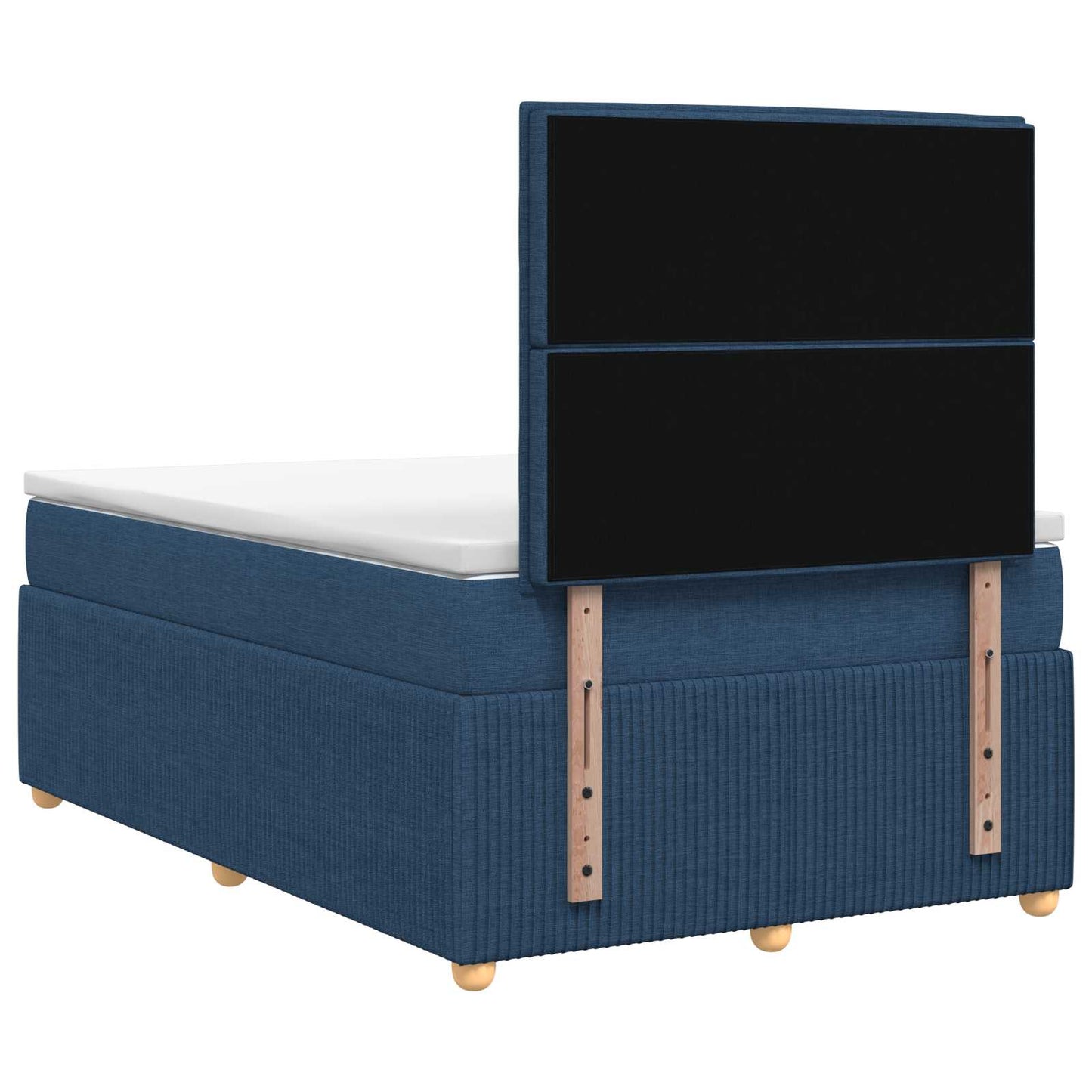 LED Boxspring Ágy Mattal fejtámlával Kék 120 x 200 cm Szövet