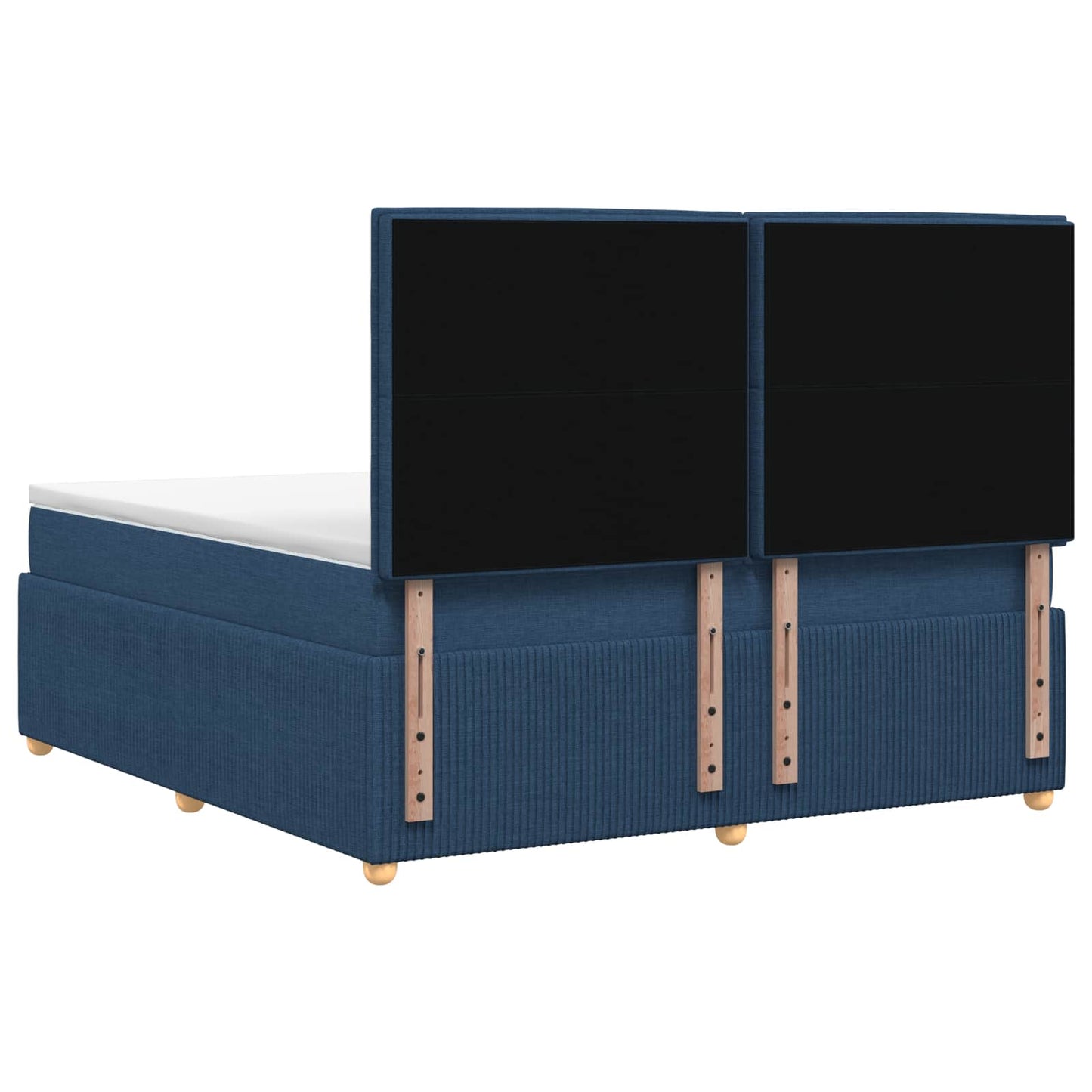 LED Boxspring Ágy Mattal fejtámlával Kék 140 x 200 cm Szövet