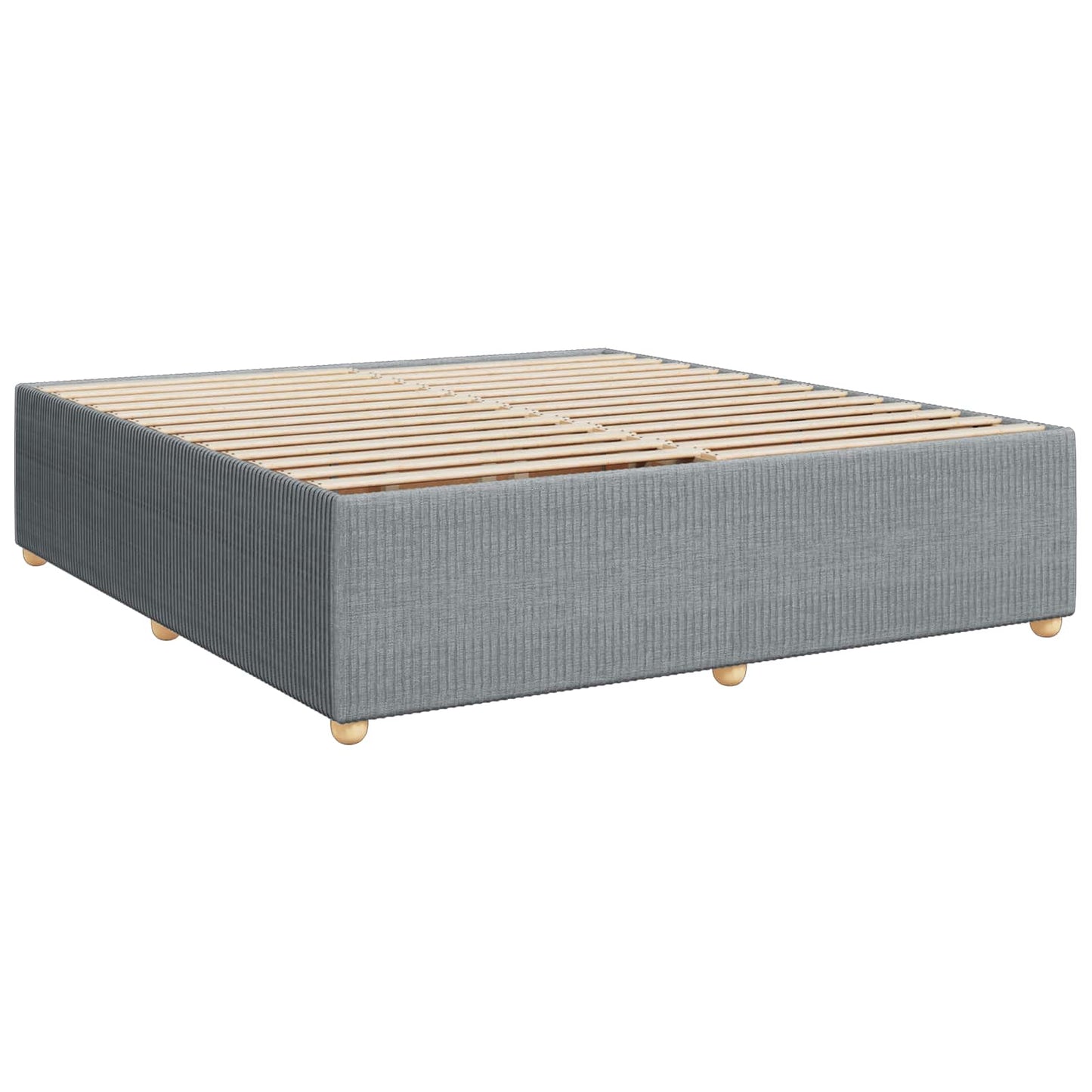 LED Boxspring Ágy Mattal Világosszürke 180 x 200 cm Szövet
