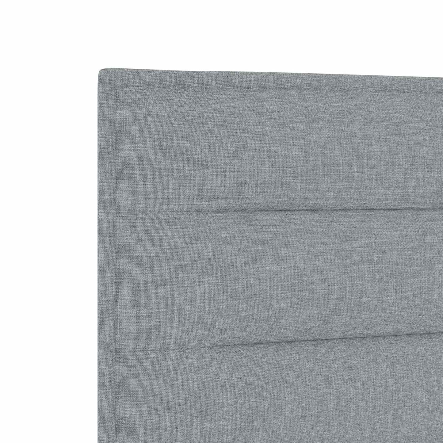 LED Boxspring Ágy Mattal Világosszürke 200 x 200 cm Szövet