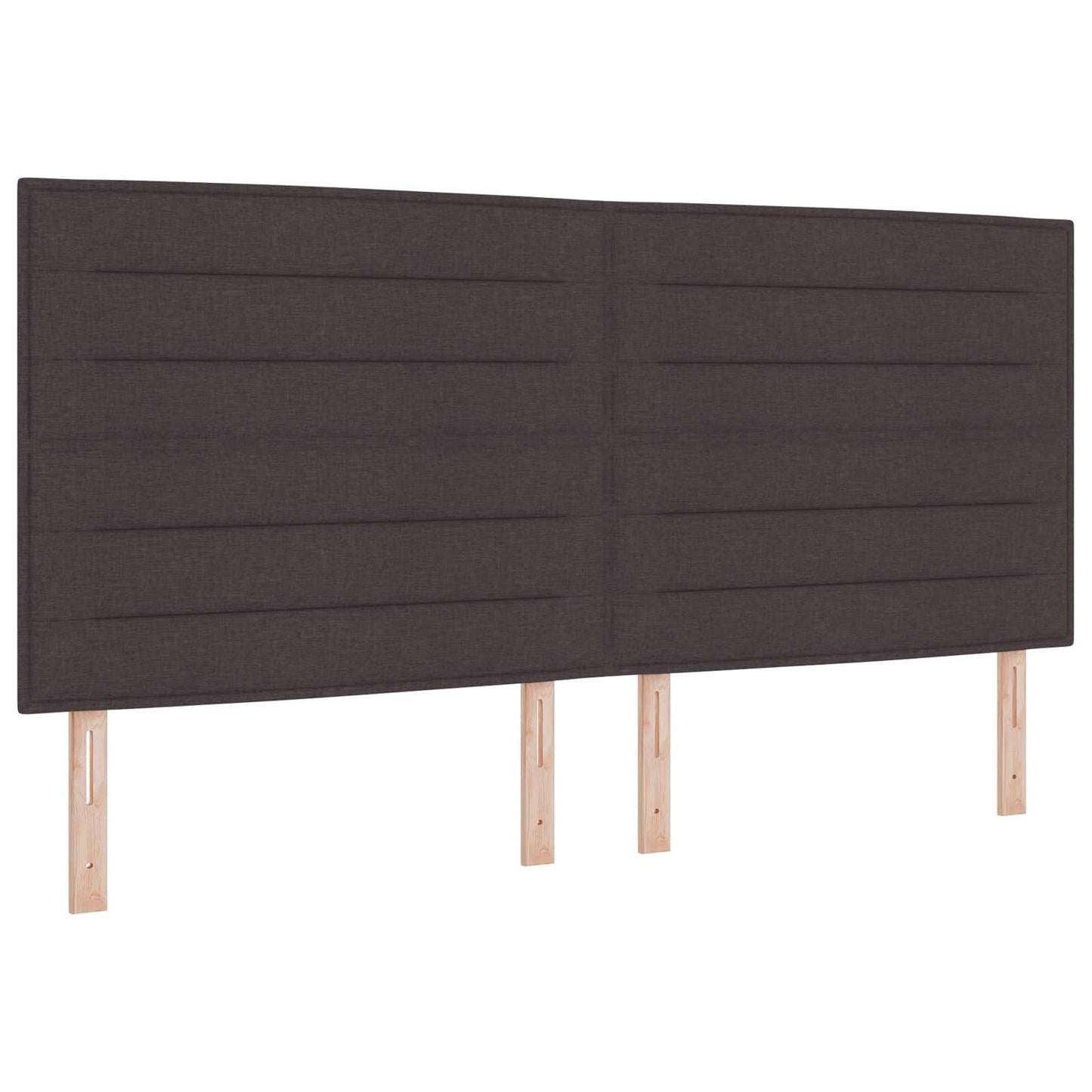LED Boxspring Ágy Mattal Sötét Barna 200 x 200 cm Szövet