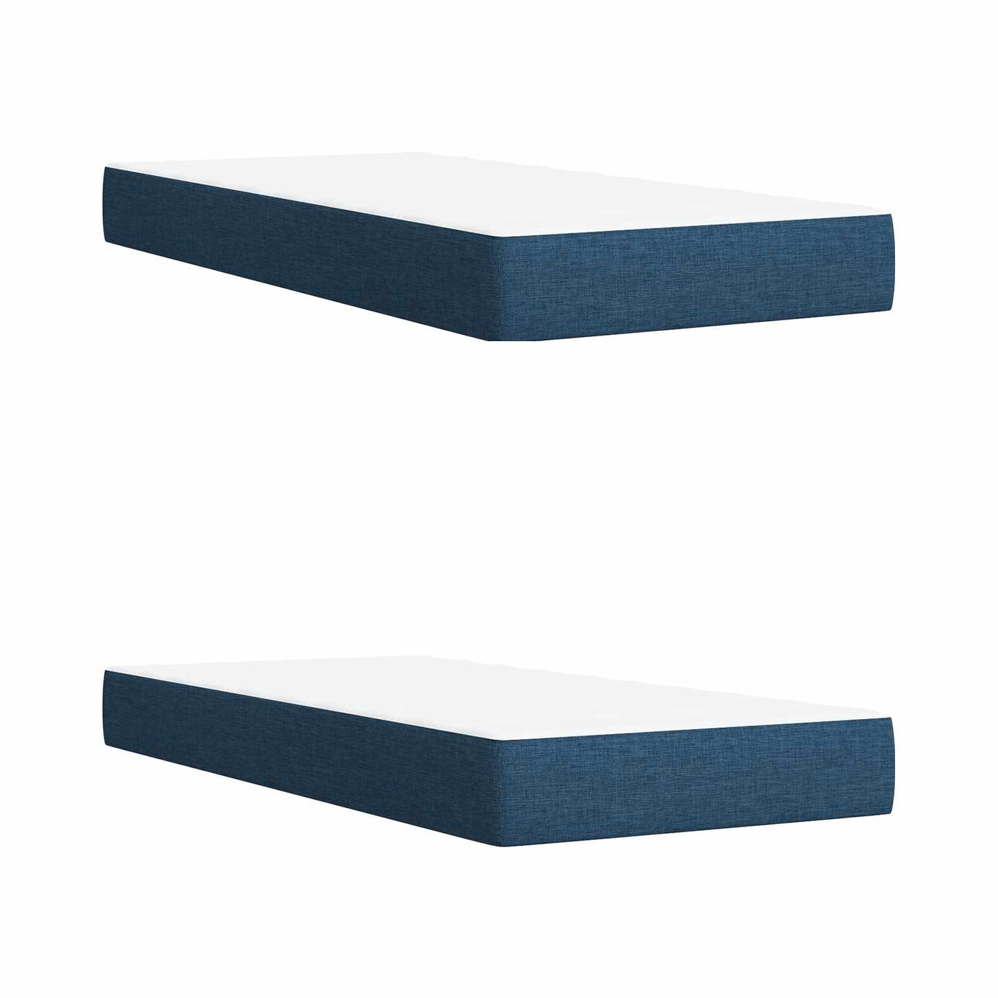 LED Boxspring Ágy Mattal fejtámlával Kék 200 x 200 cm Szövet