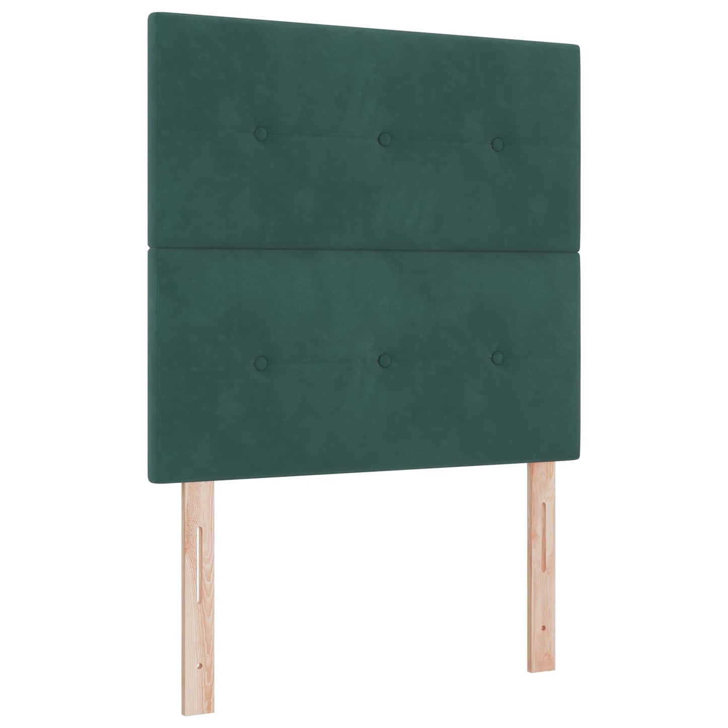 LED Boxspring Ágy Mattal Sötétzöld 80 x 200 cm Bársony