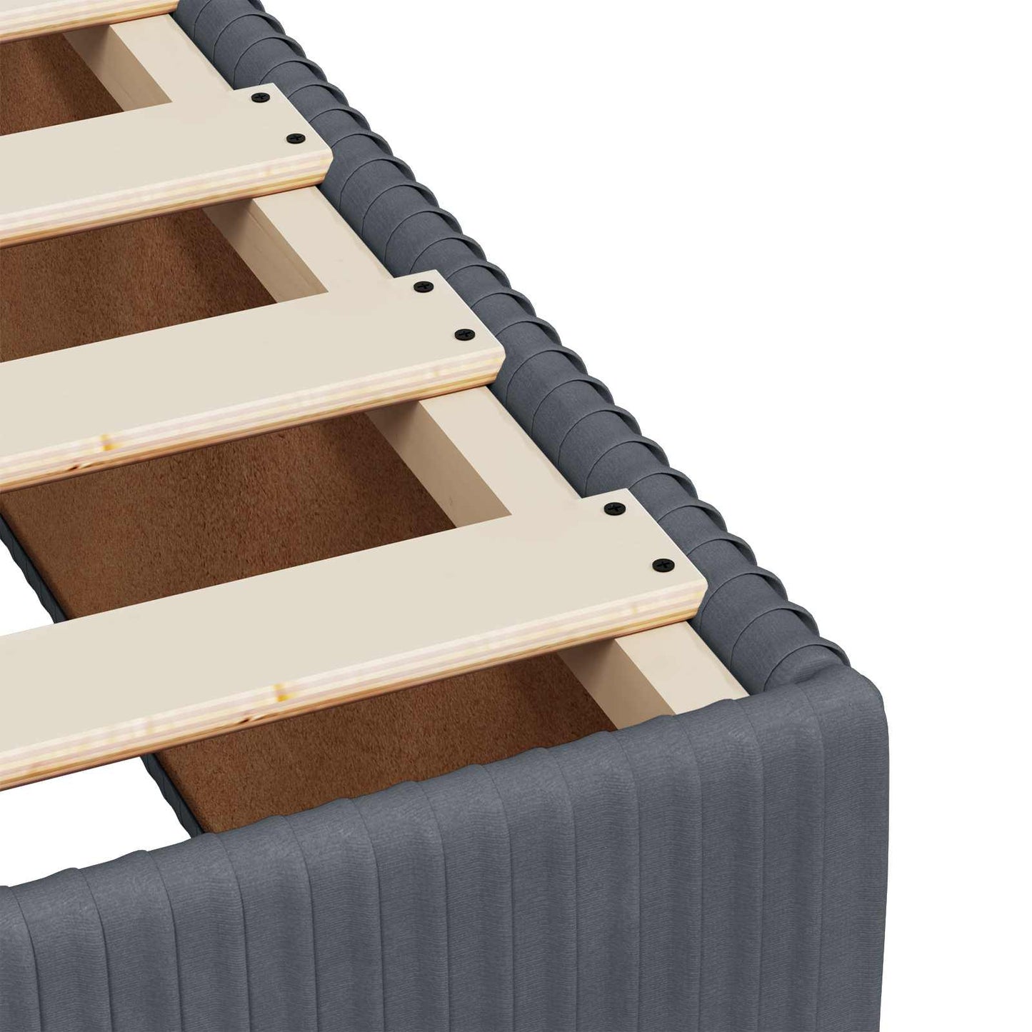LED Boxspring Ágy Mattal Sötétszürke 120 x 190 cm Bársony
