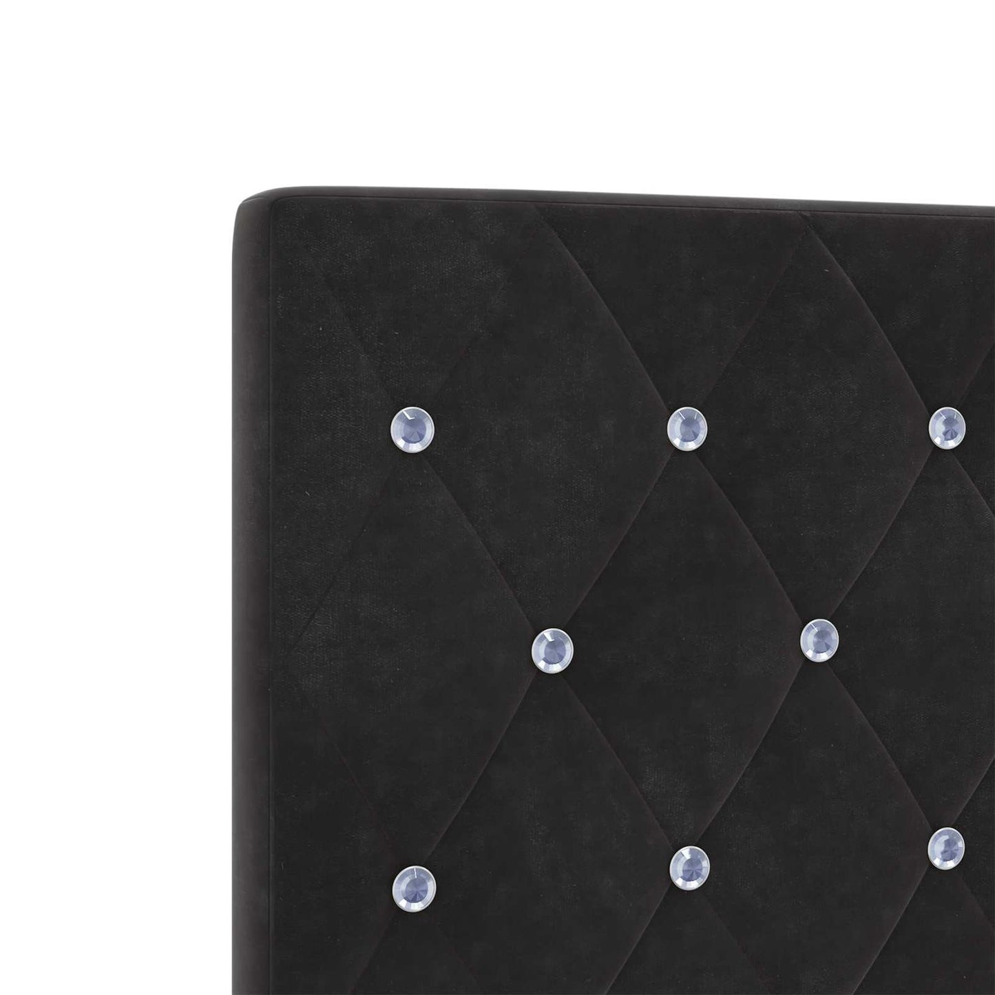 LED Boxspring Ágy Mattal Fekete 160 x 200 cm Bársony