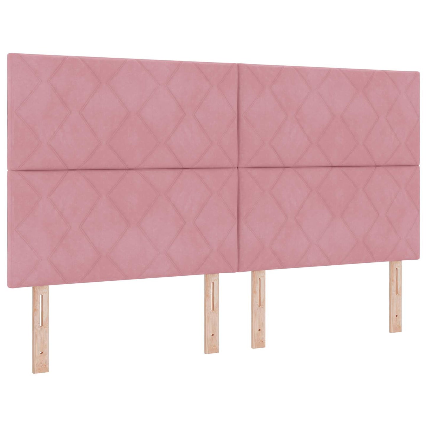 LED Boxspring Ágy Mattal Rózsaszín 180 x 200 cm Bársony