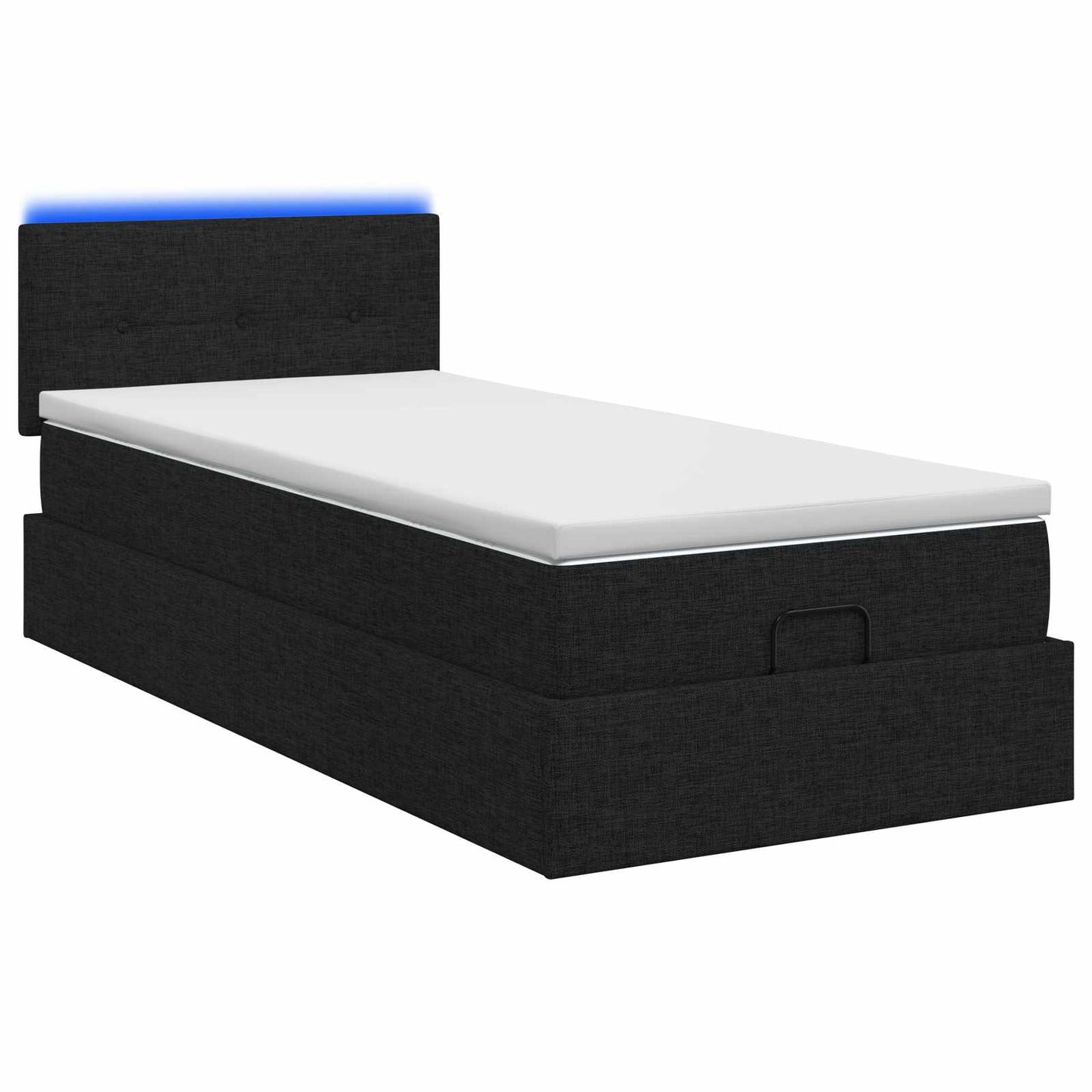 Óriási Ágy Matrac és LED világítással Fekete 100 x 200 cm