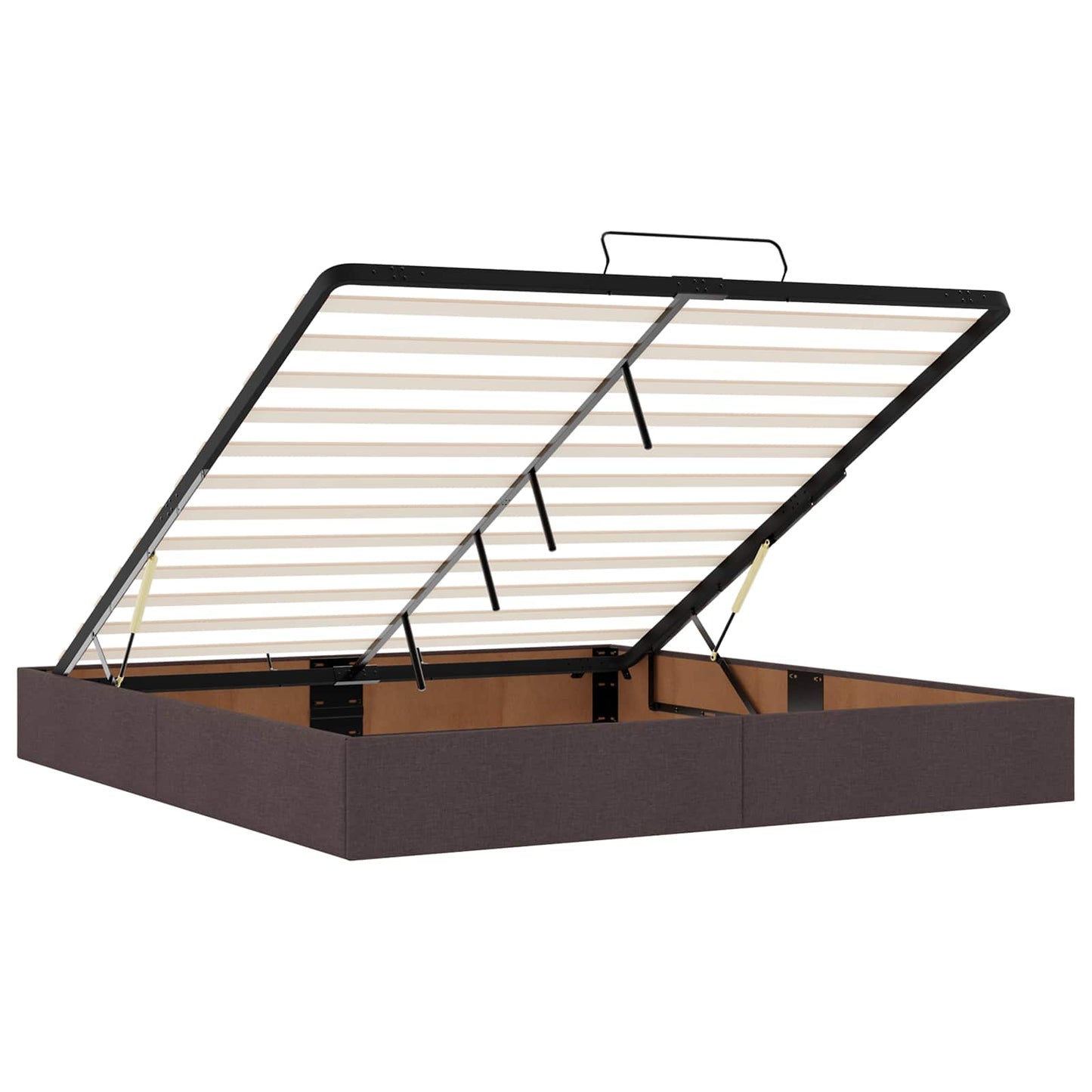 Óriási Ágy Matrac és LED világítással Sötét Barna 200 x 200 cm