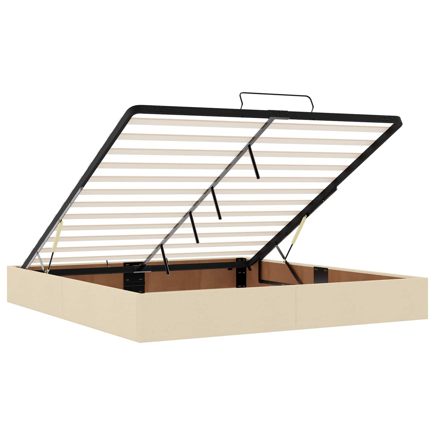 Óriási Ágy Matrac és LED világítással Krémszínű 180 x 200 cm