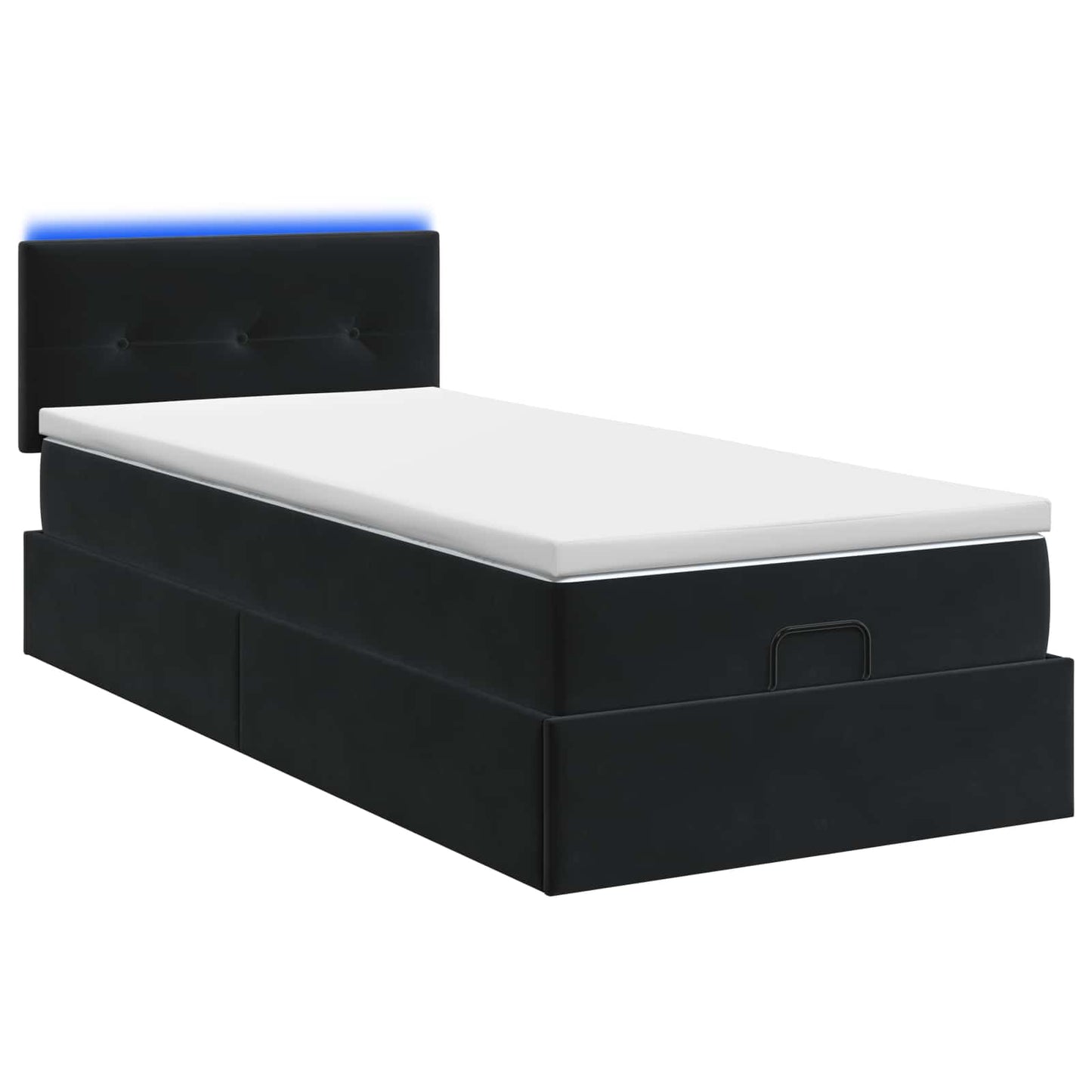 Óriási Ágy Matrac és LED világítással Fekete 90 x 190 cm