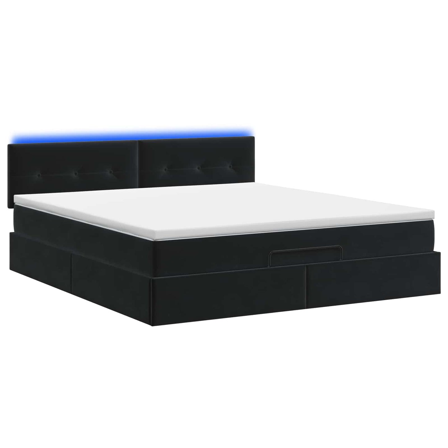 Óriási Ágy Matrac és LED világítással Fekete 140 x 190 cm