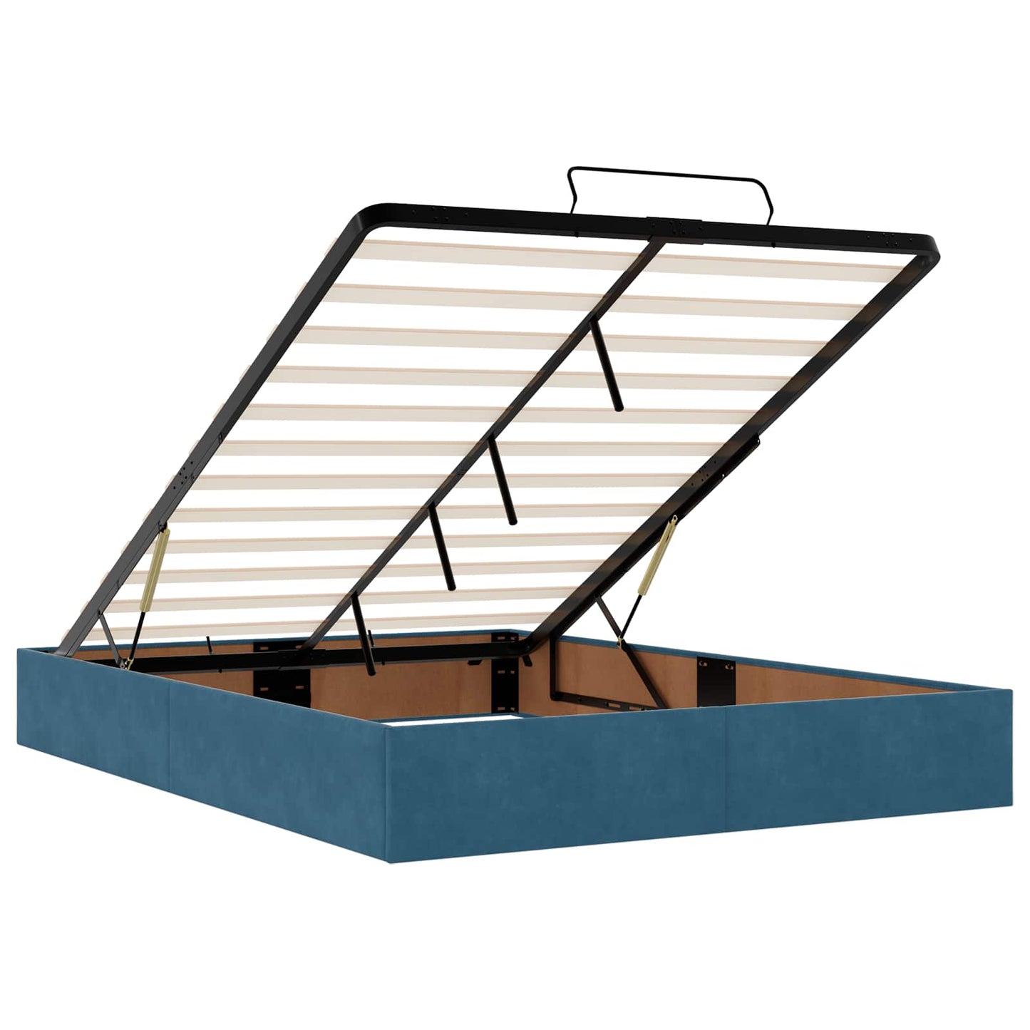 Óriási Ágy Matrac és LED világítással Sötétkék 160 x 200 cm