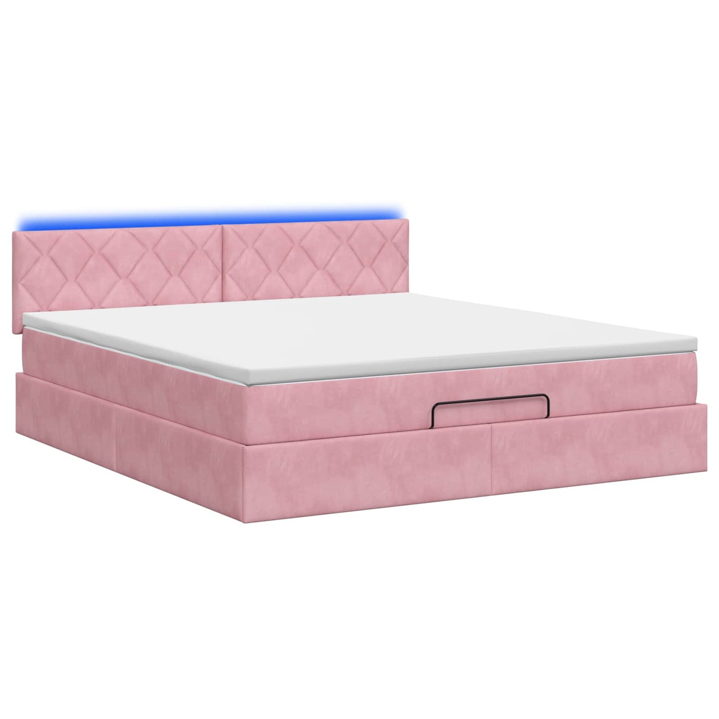 Óriási Ágy Matrac és LED világítással Rózsaszín 180 x 200 cm