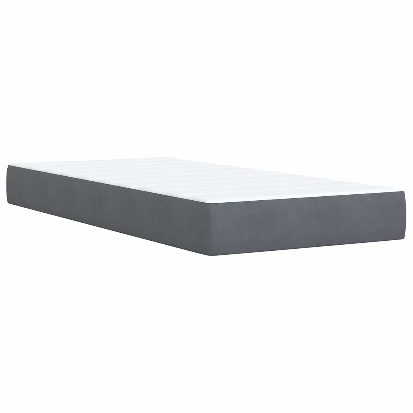 Óriási Ágy Matrac és LED világítással Sötétszürke 200 x 200 cm