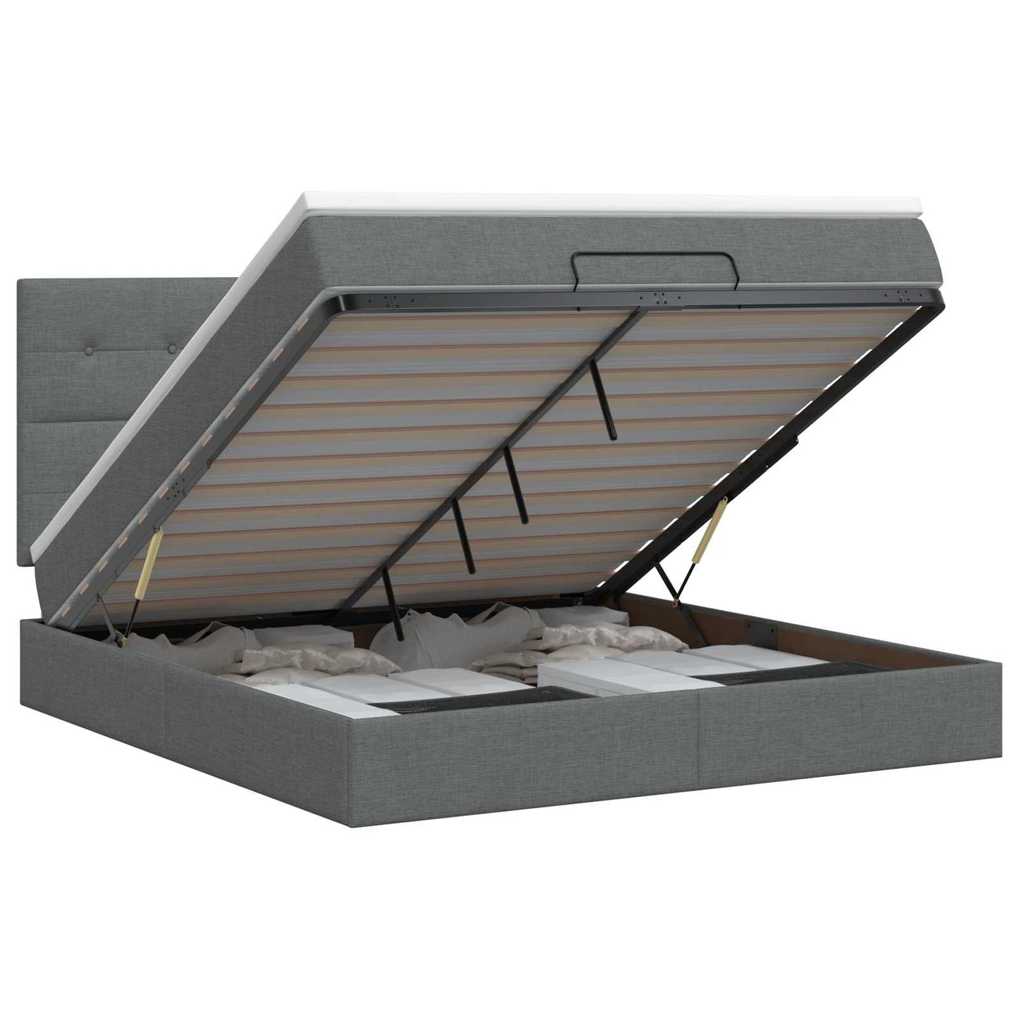 Óriáságy matraccal fejtámlával Sötétszürke 140 x 200 cm Szövet