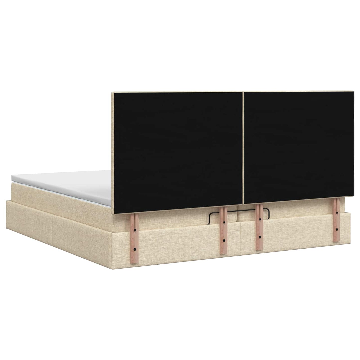 Óriáságy matraccal fejtámlával Krémszínű 200 x 200 cm Szövet