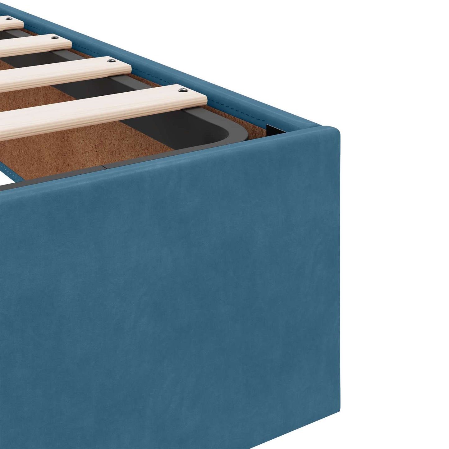 Óriáságy matraccal fejtámlával Sötét kék 120 x 200 cm Bársony