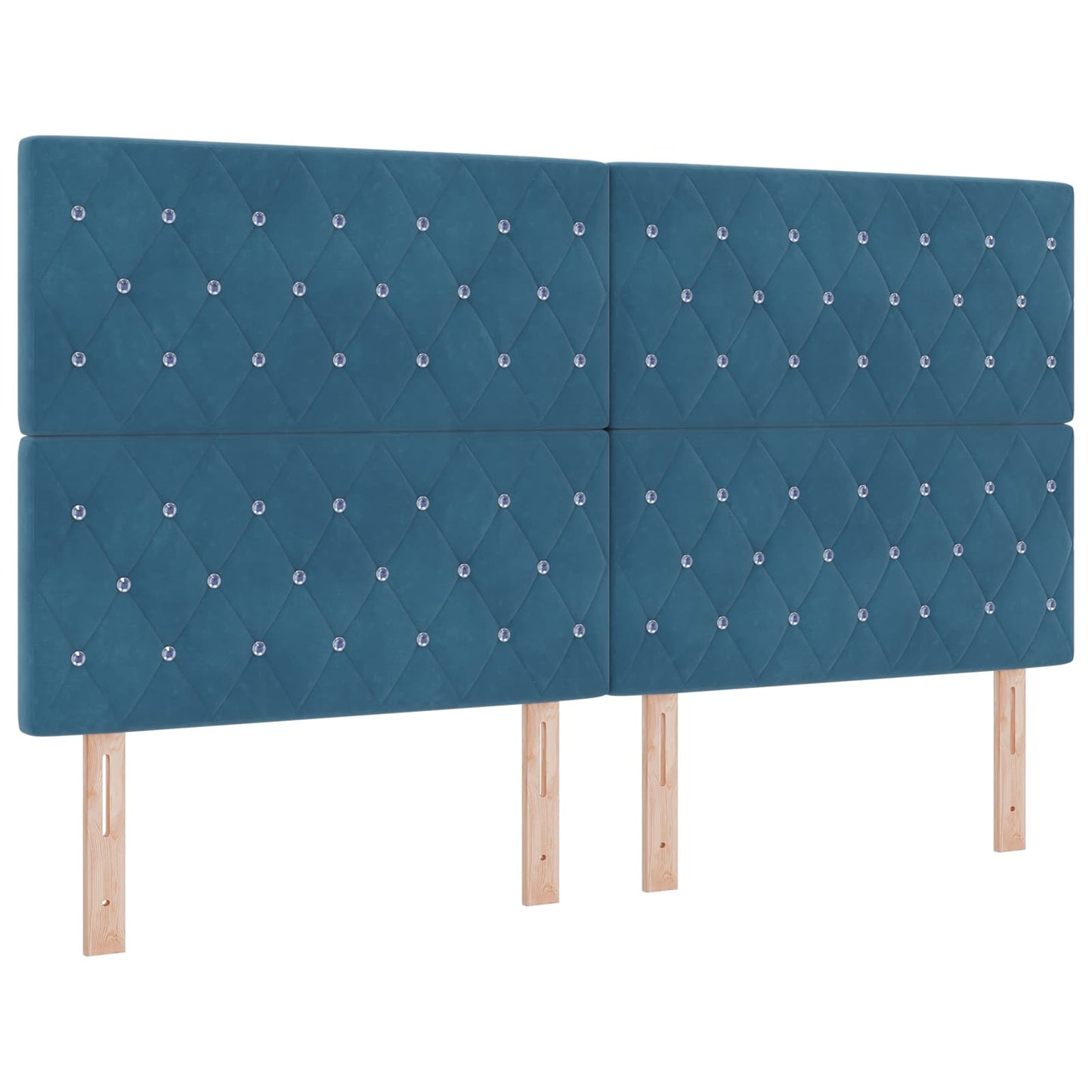 Óriáságy matraccal fejtámlával Sötét kék 180 x 200 cm Bársony
