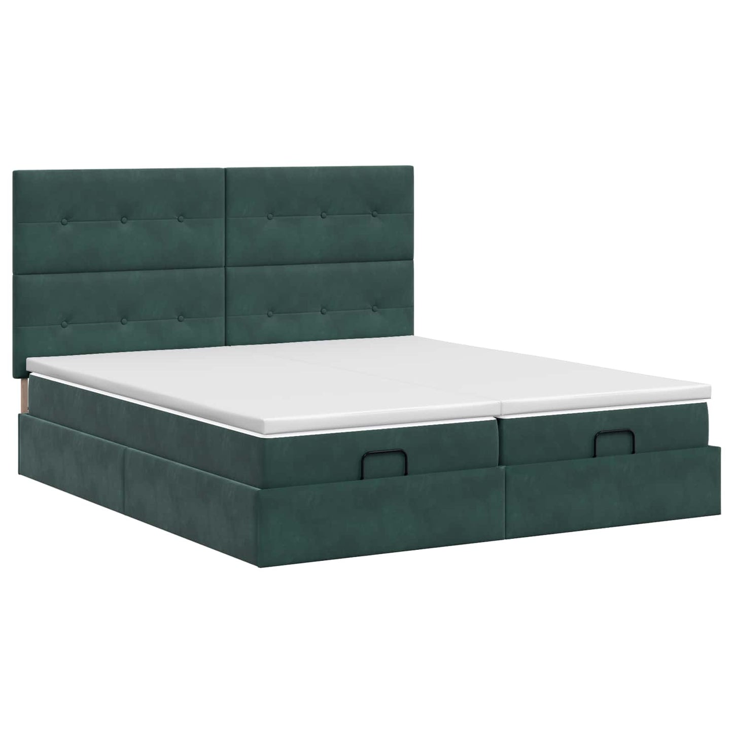 Óriáságy matraccal fejtámlával 2 db Sötétzöld Bársony