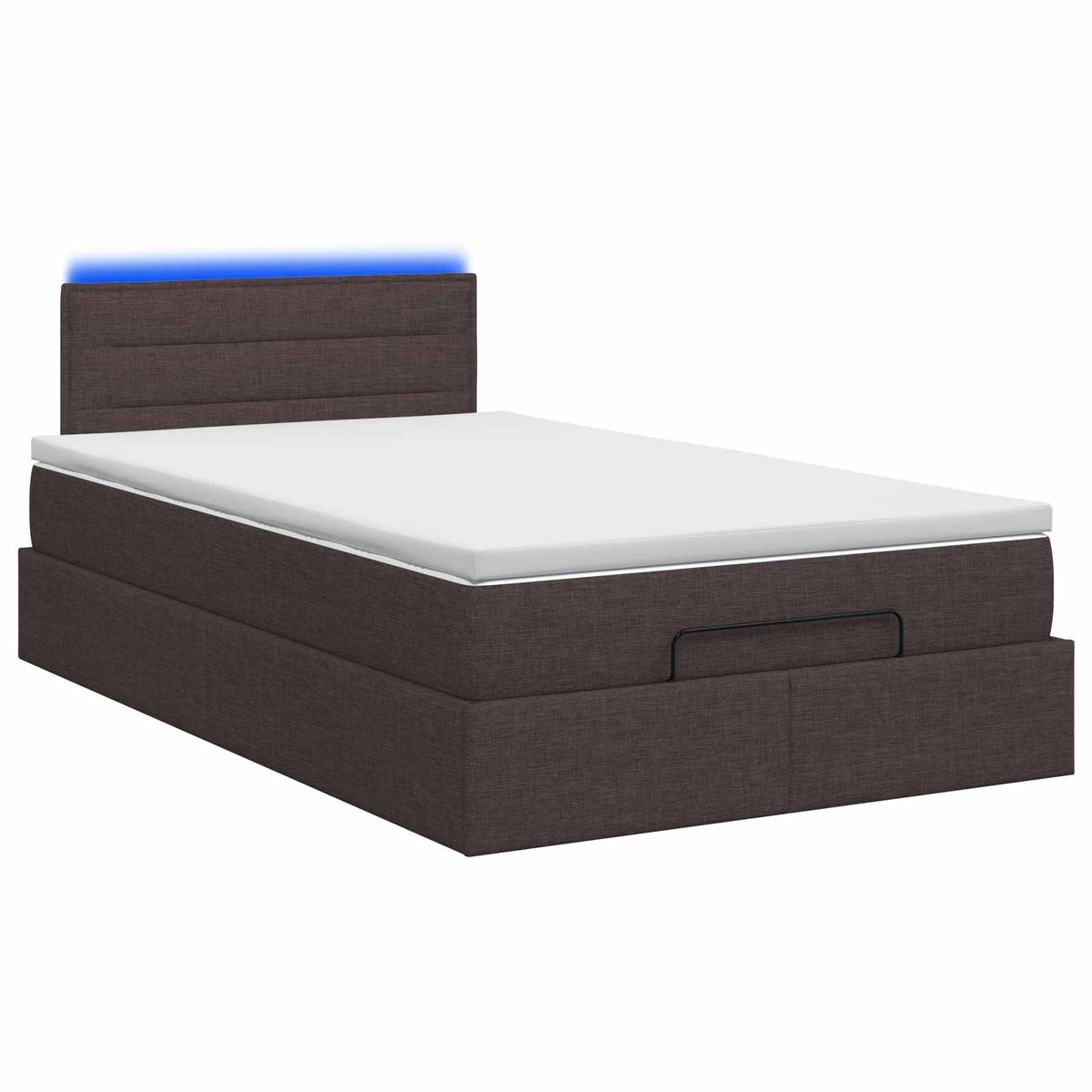 Óriási Ágy Matrac és LED világítással Sötét Barna 120 x 190 cm