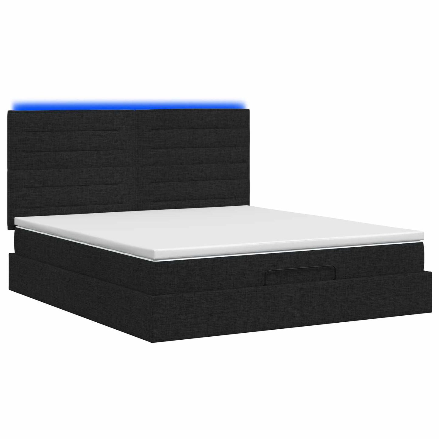 Óriási Ágy Matrac és LED világítással Fekete 140 x 190 cm