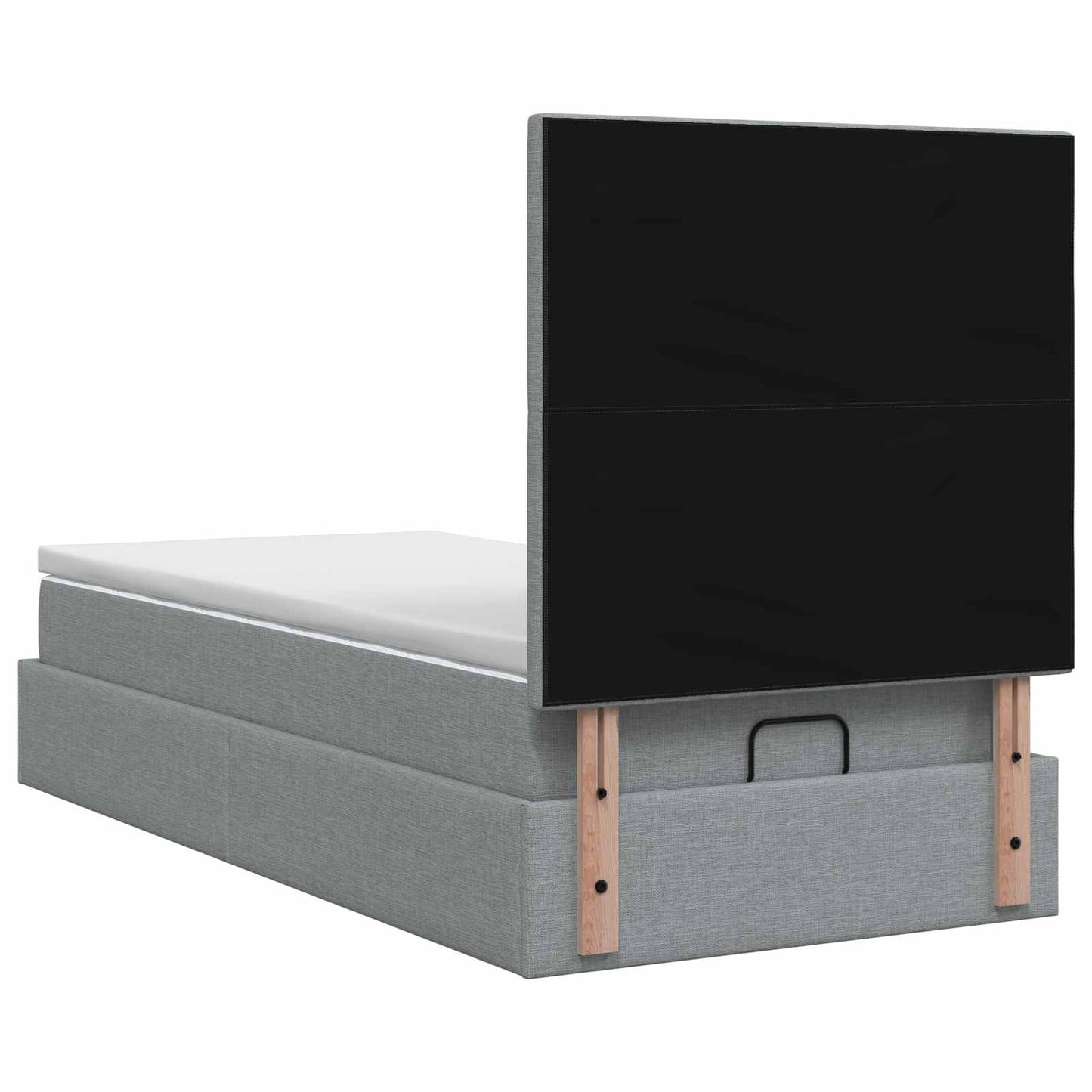 Óriási Ágy Matrac és LED világítással Világosszürke 90 x 190 cm