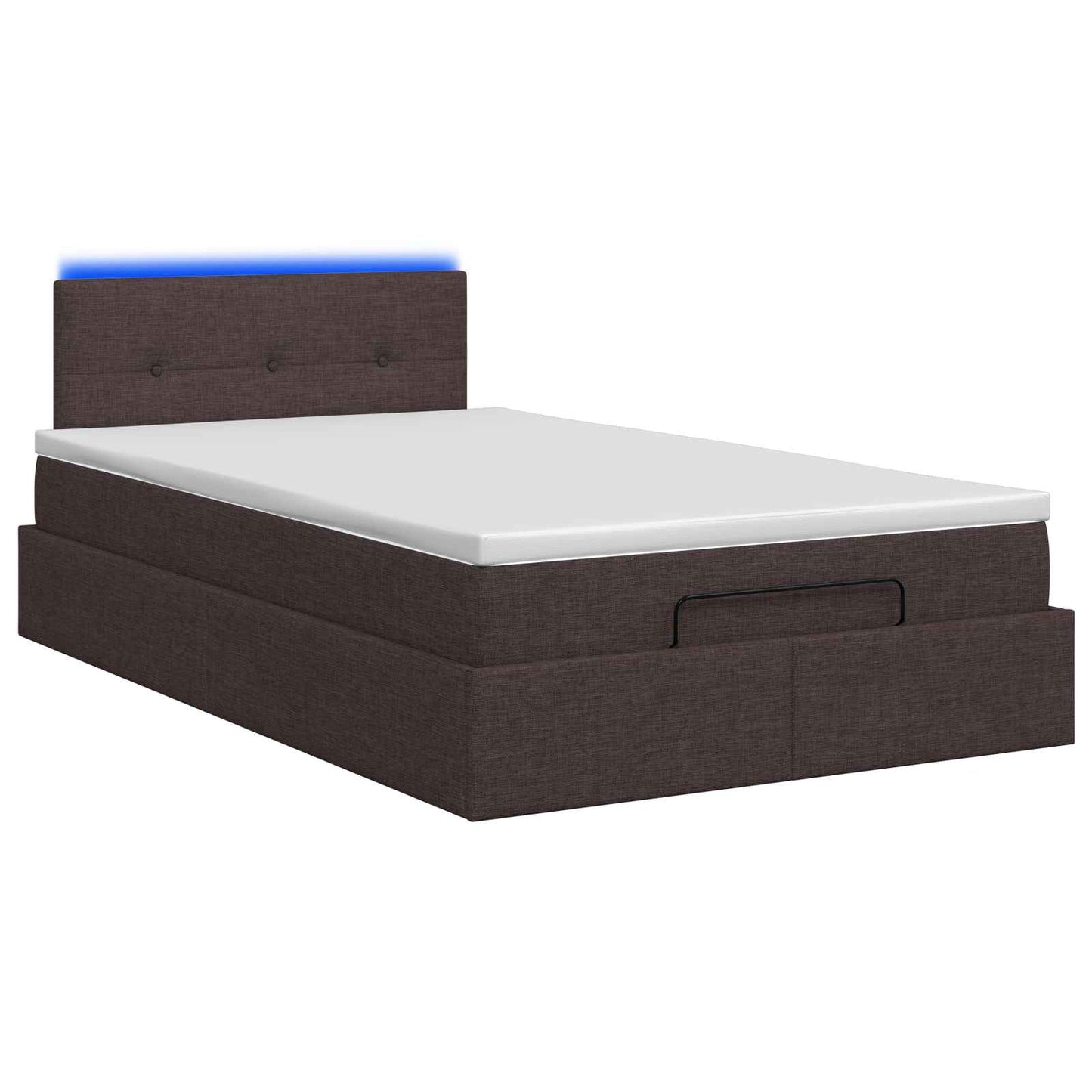 Óriási Ágy Matrac és LED világítással Sötét Barna 120 x 190 cm